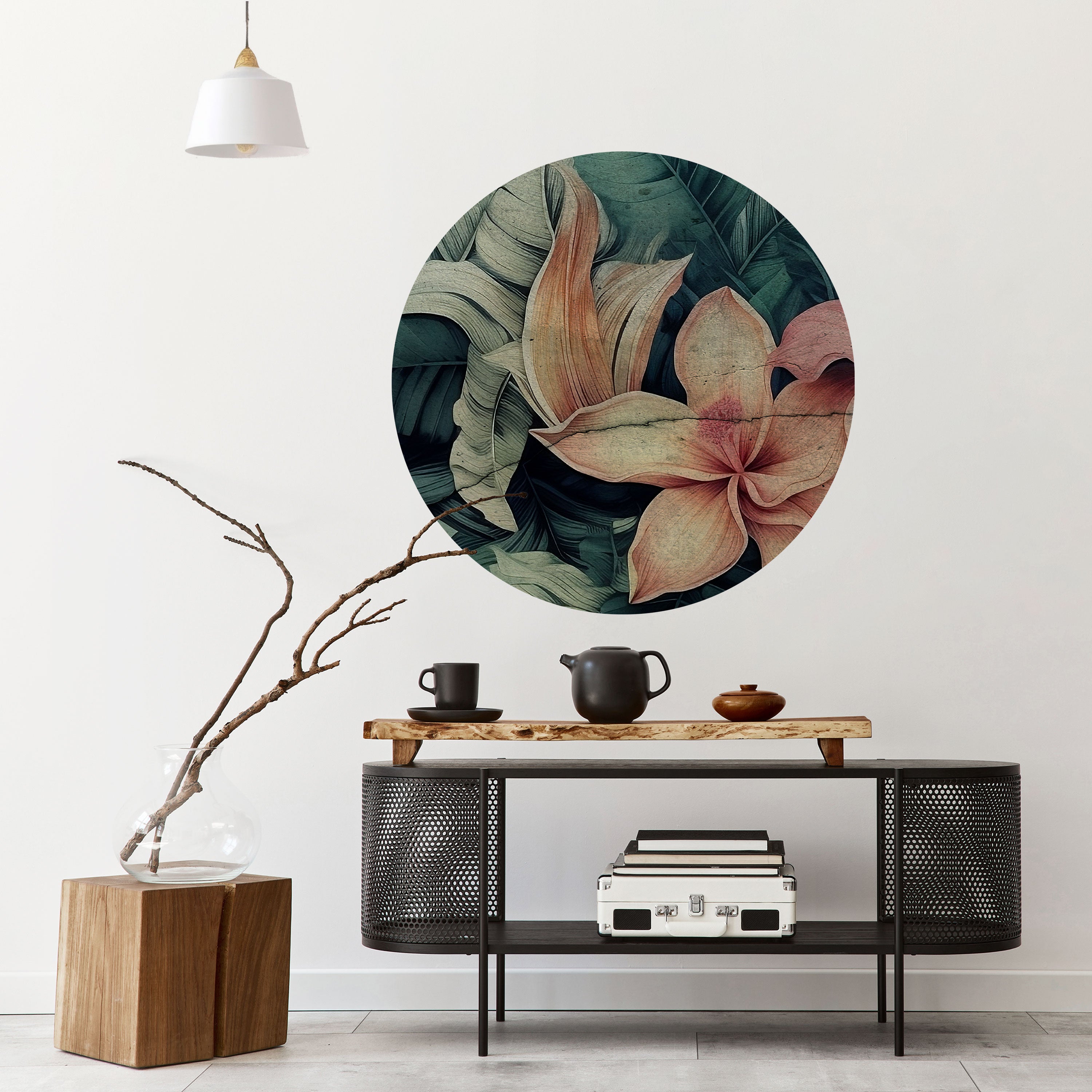 CRASHED LILY Naklejka okrągła