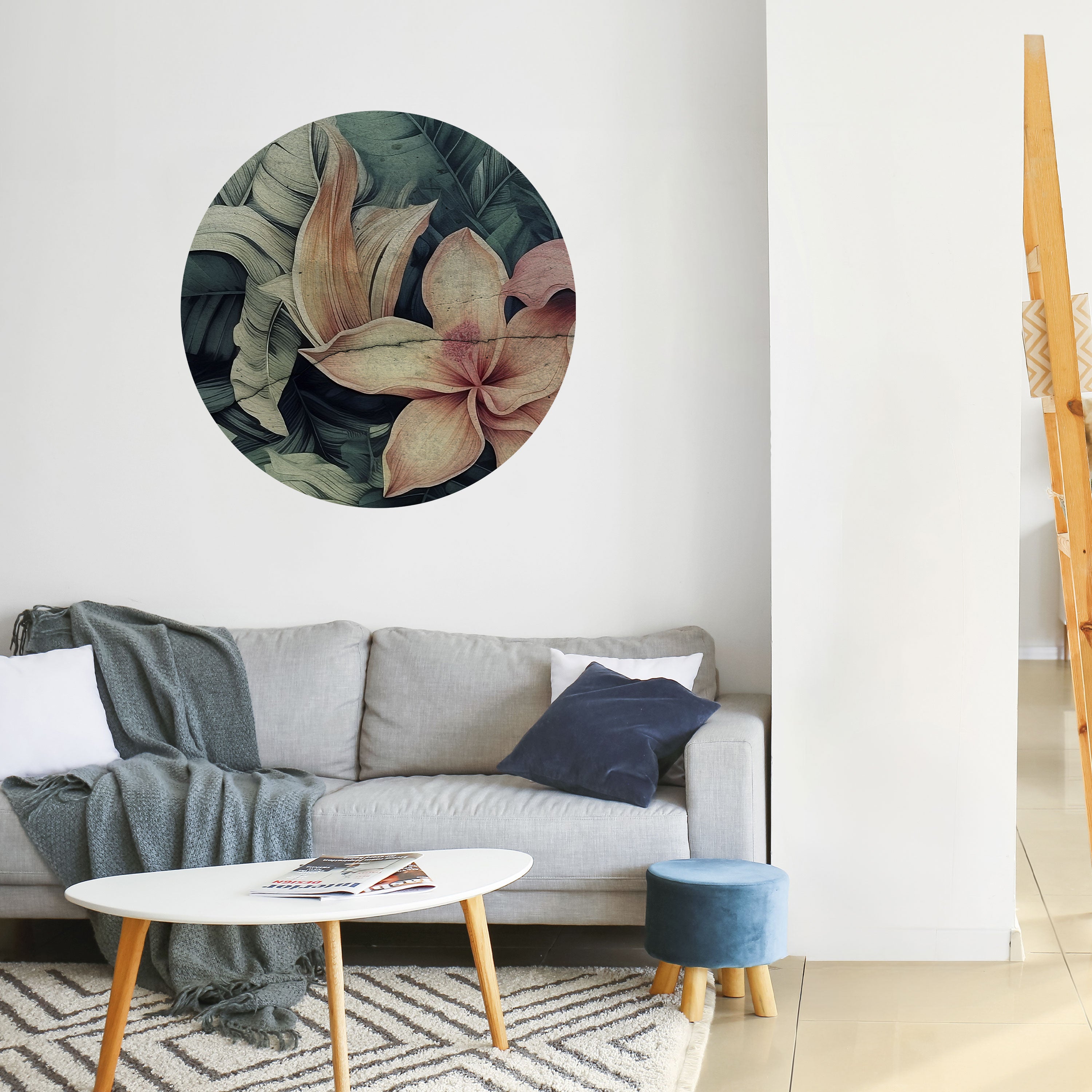 CRASHED LILY Naklejka okrągła