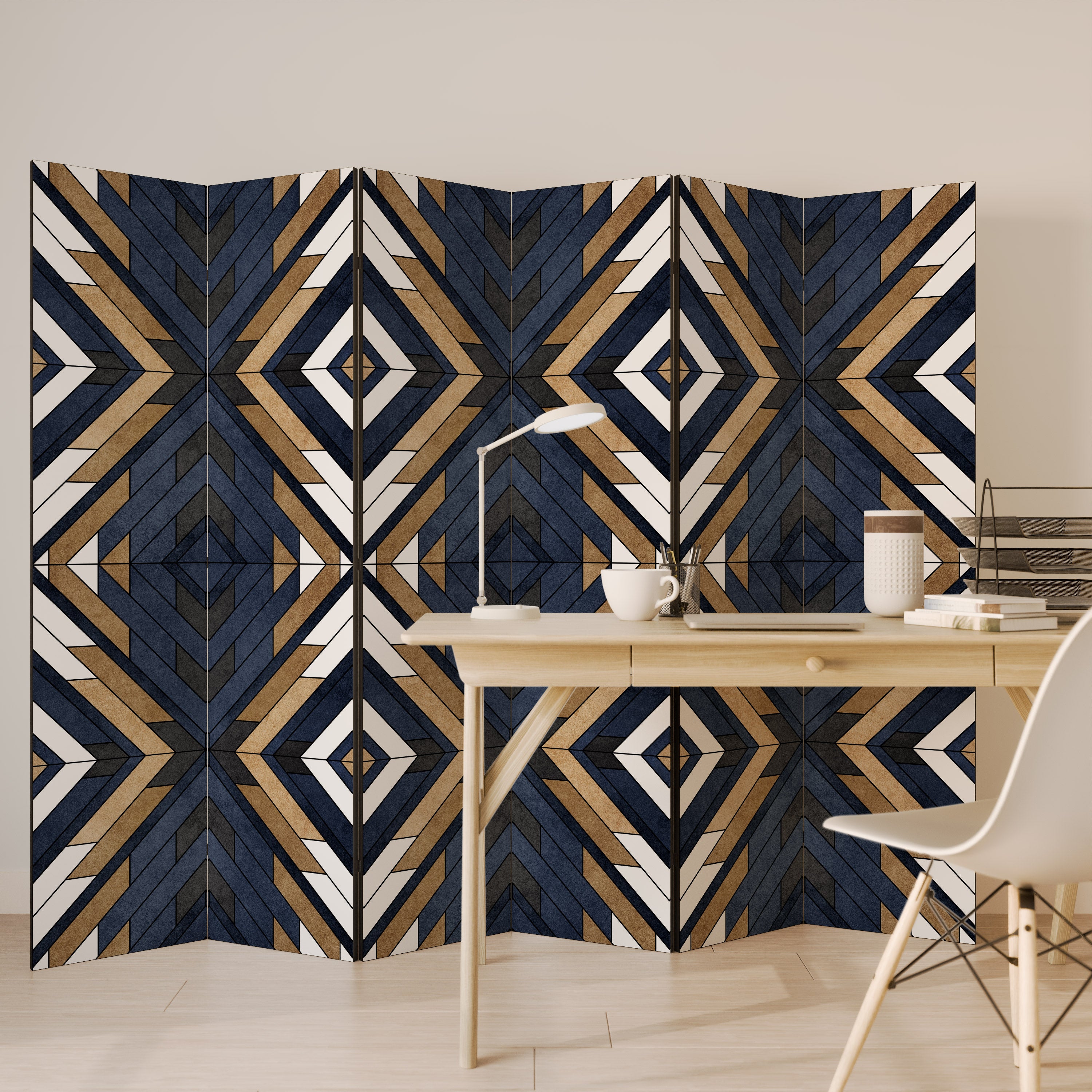 ARTFUL GEOMETRY Dekoracyjny parawan 6-skrzydłowy
