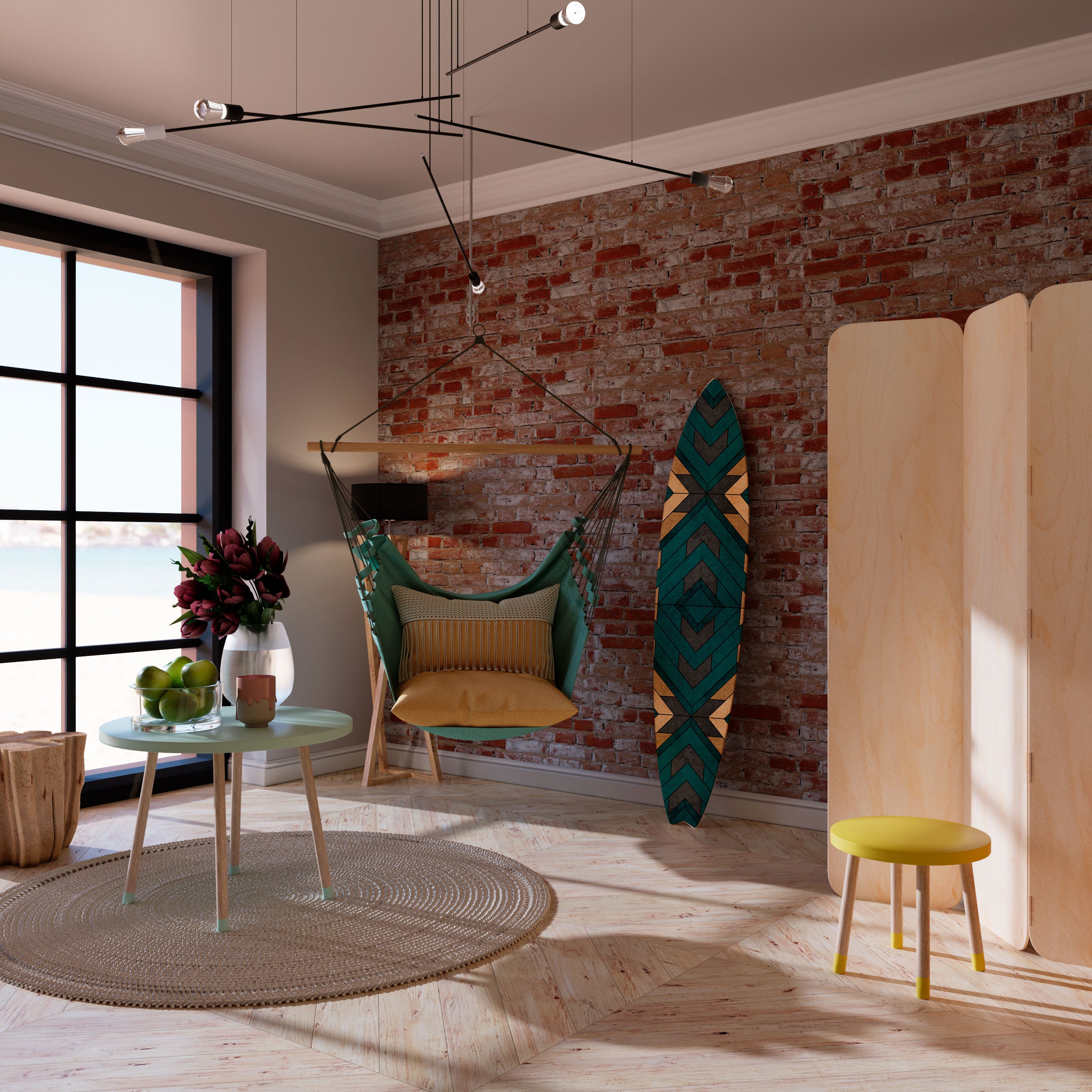 ARTISTIC GEOMETRY Dekoracyjna deska surfingowa