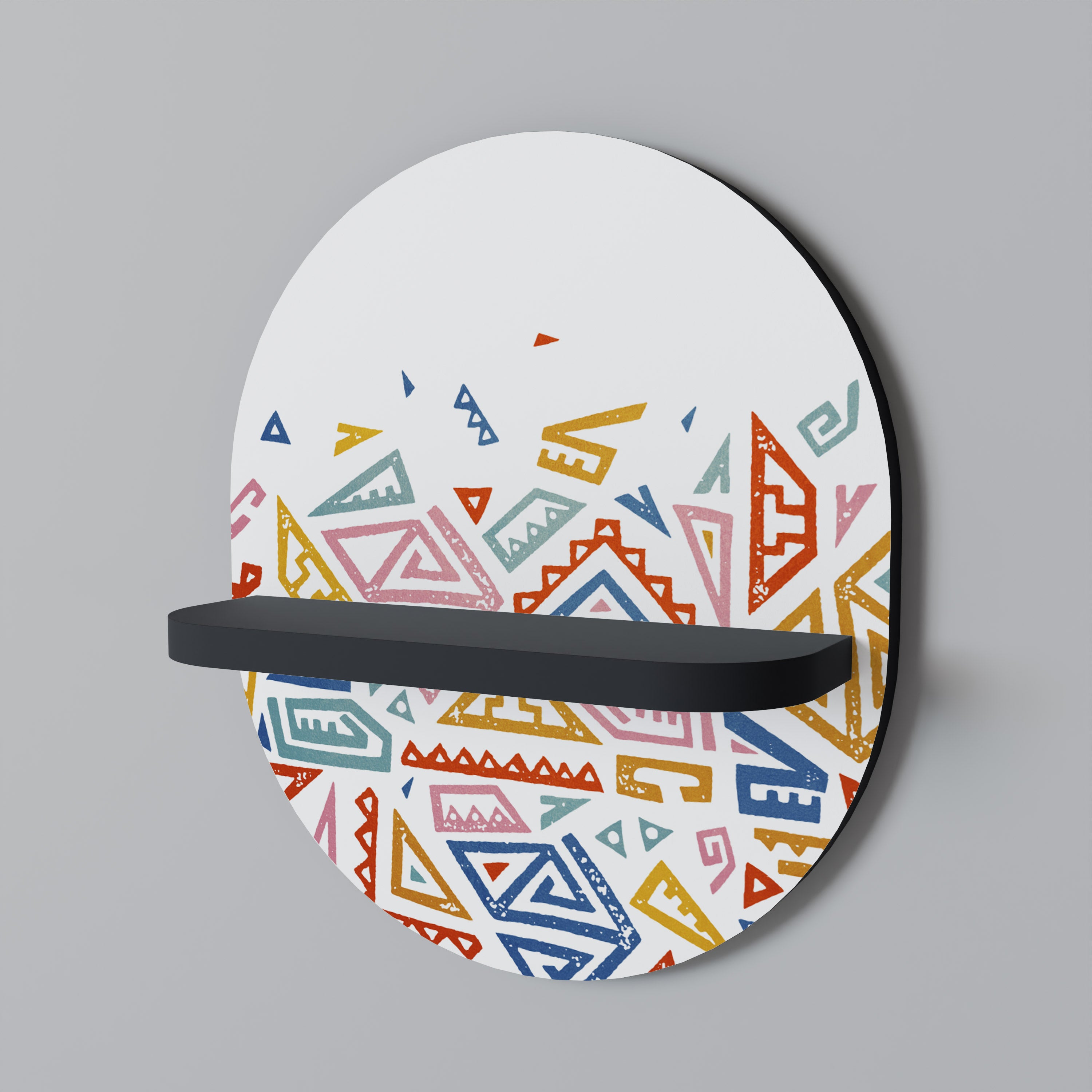 ANGULAR FEELING Półka owalna Czarna