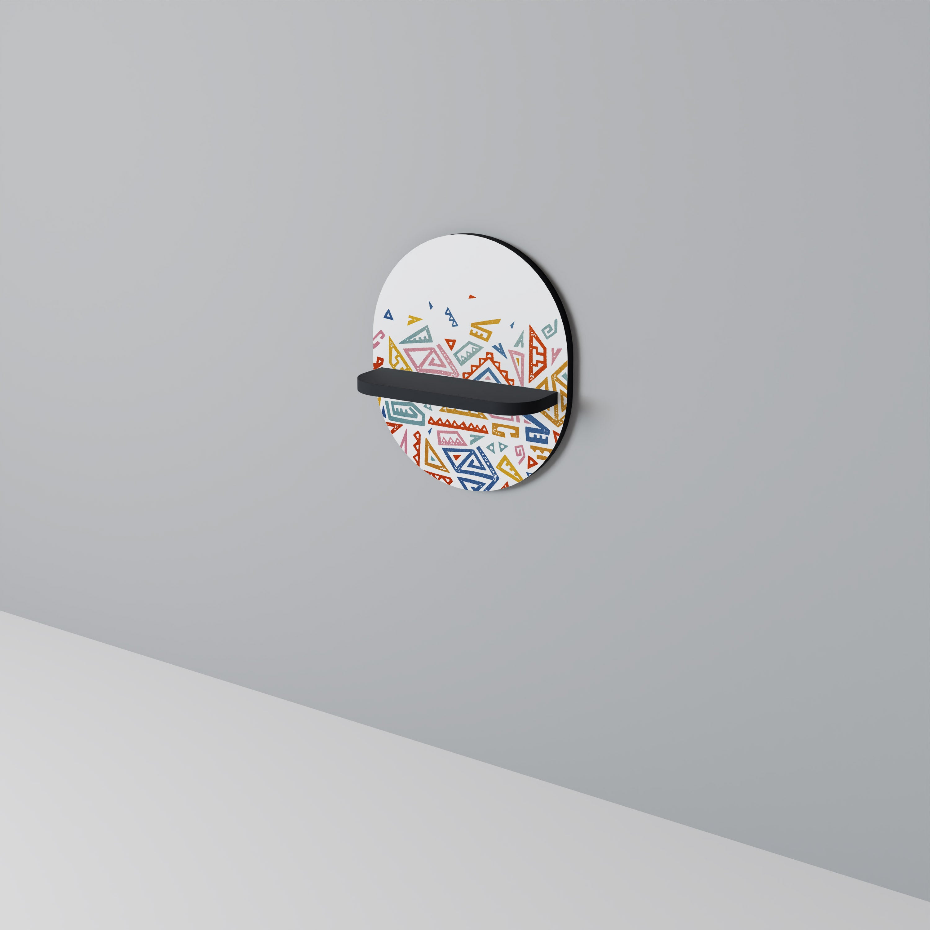 ANGULAR FEELING Półka owalna Czarna