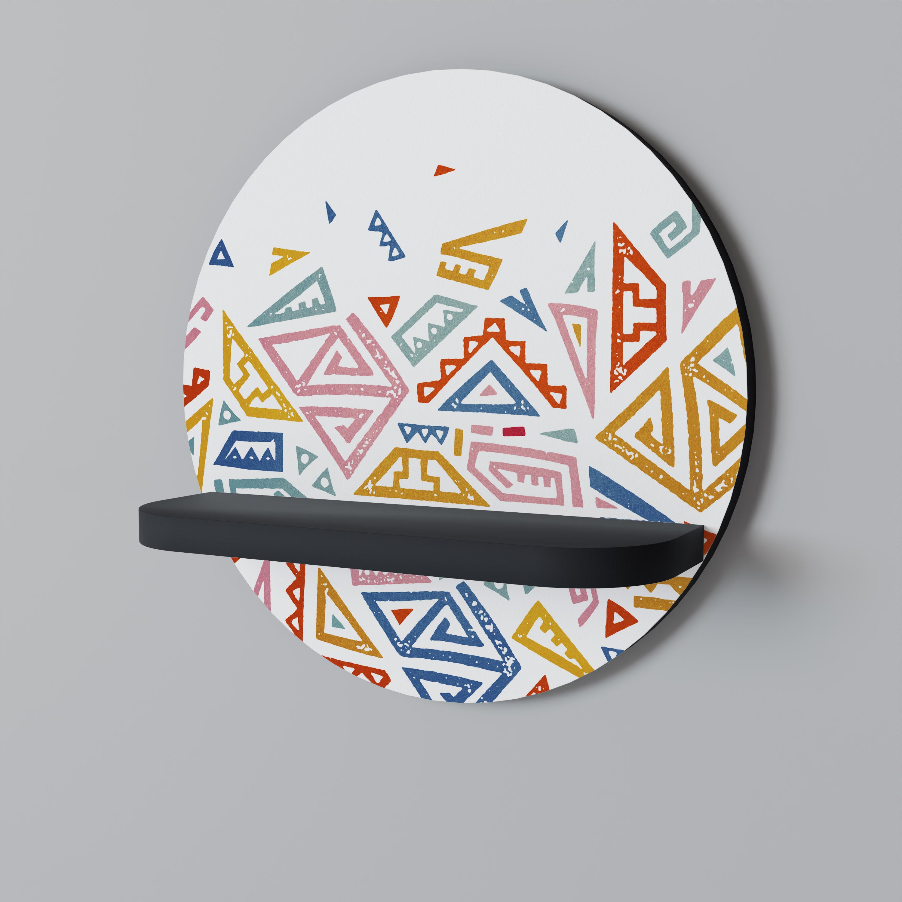 ANGULAR FEELING Półka okrągła Czarna