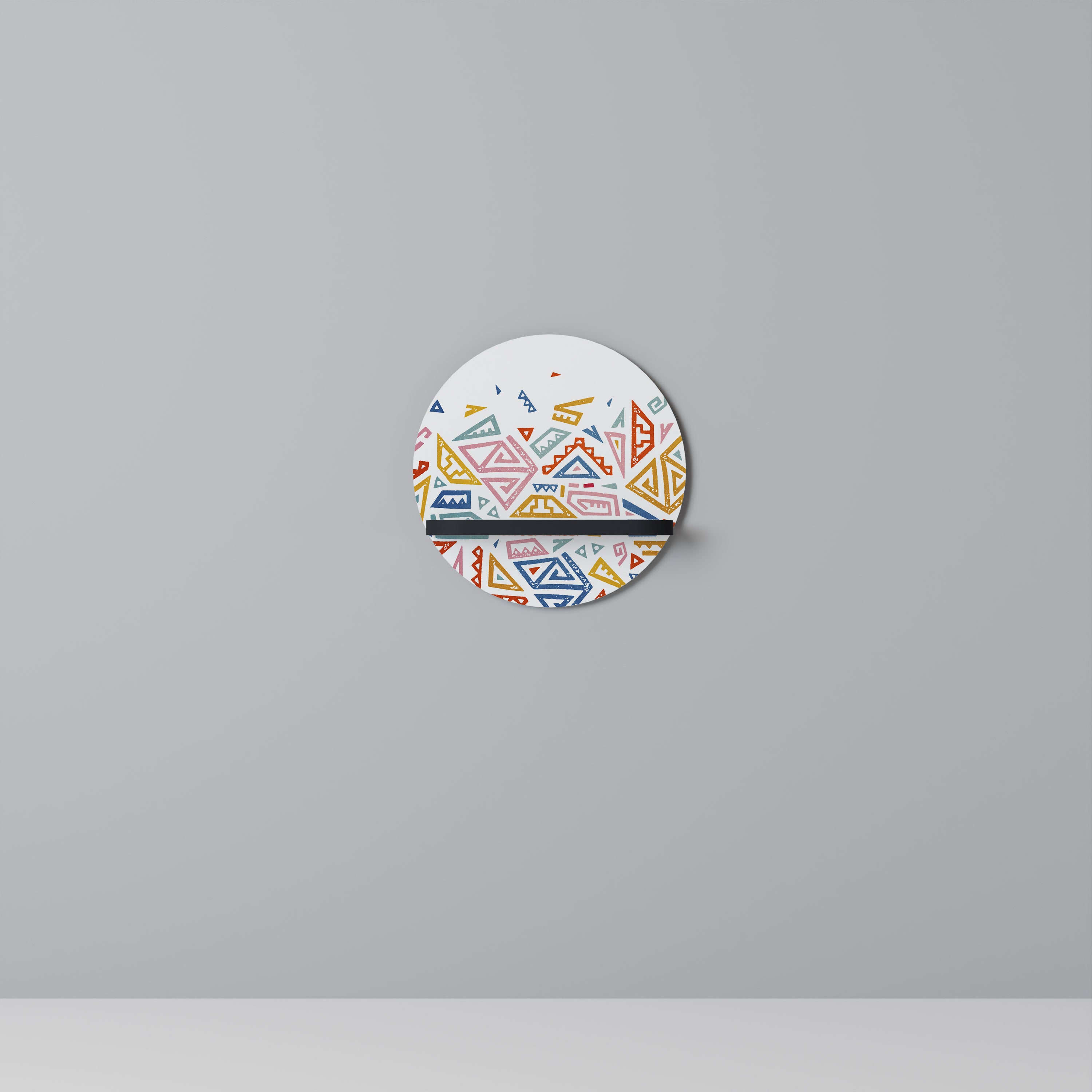 ANGULAR FEELING Półka okrągła Czarna