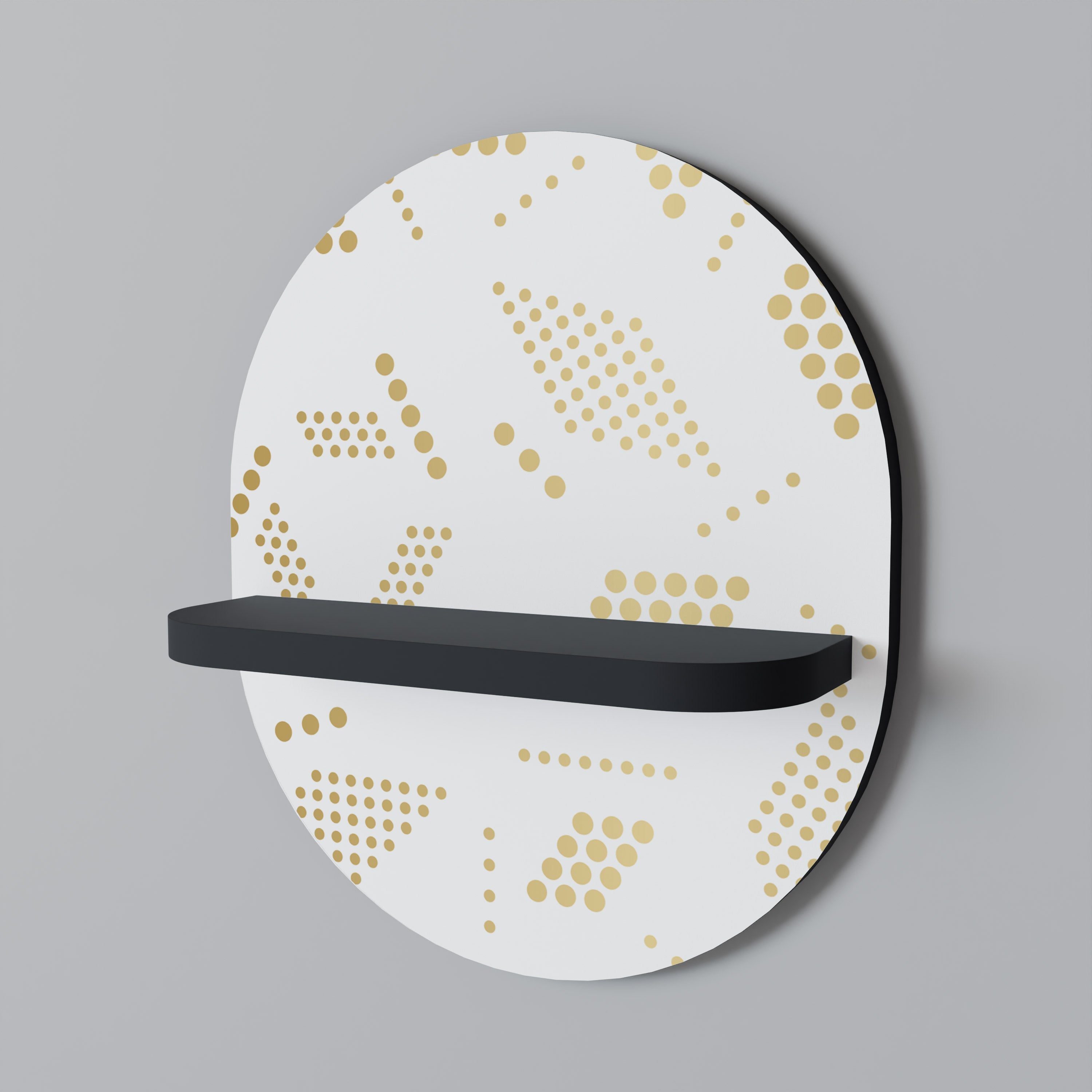 SPOTTED DAZE Półka owalna Czarna