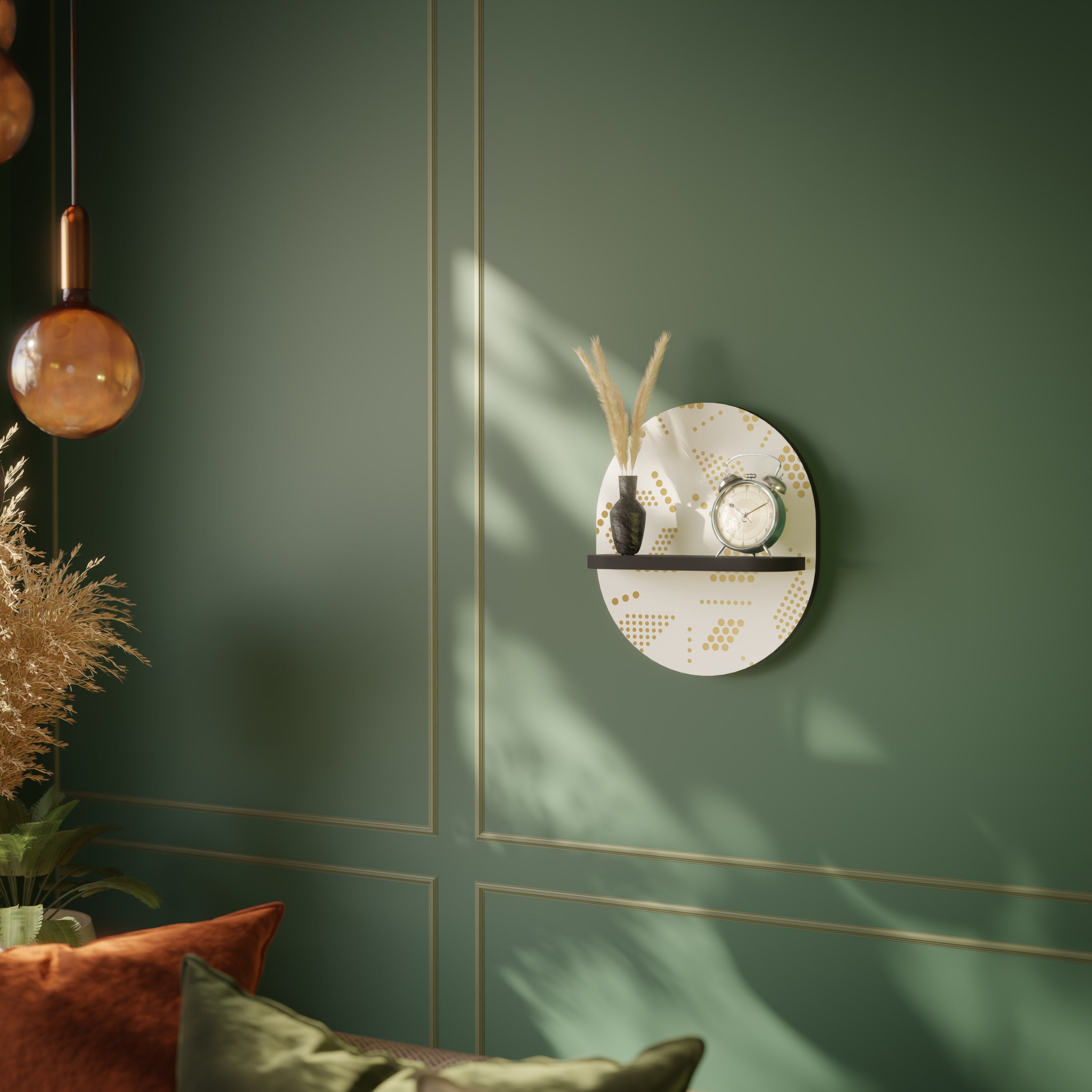 SPOTTED DAZE Półka owalna Czarna