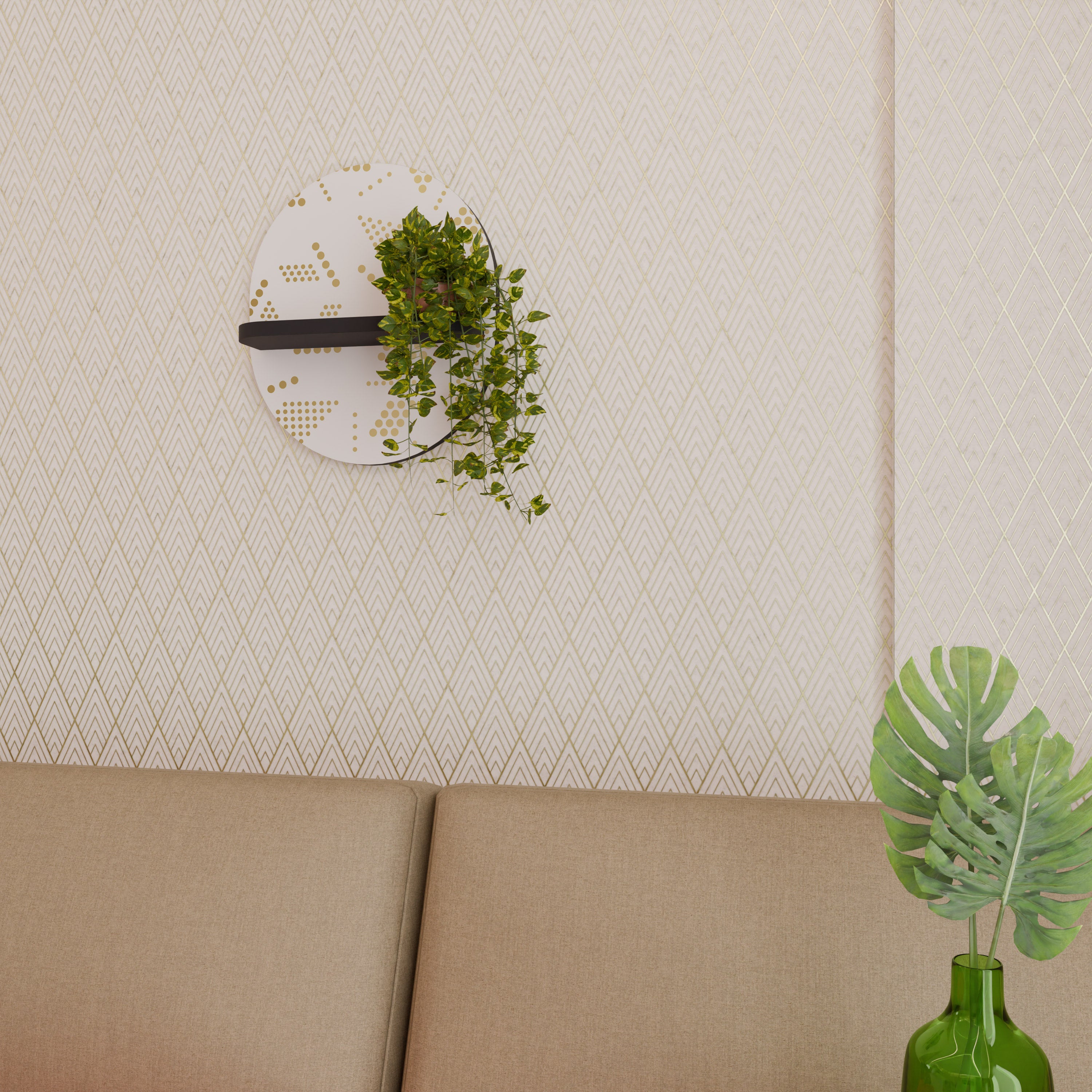 SPOTTED DAZE Półka owalna Czarna