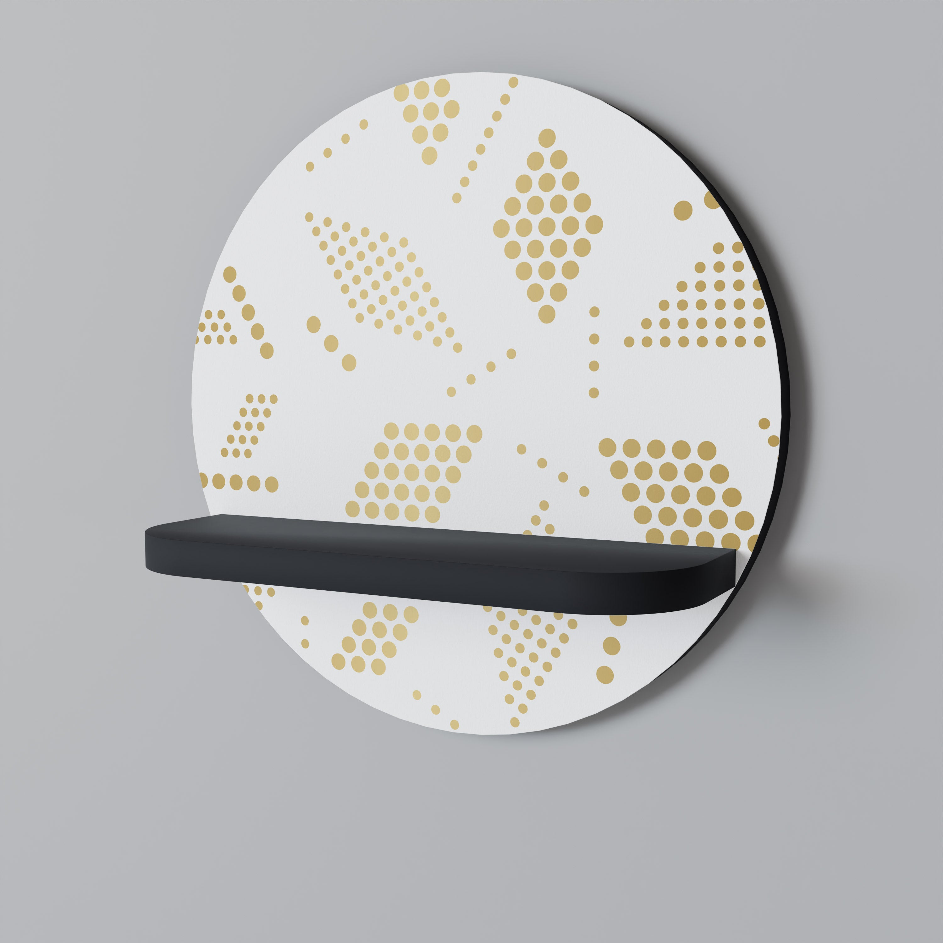 SPOTTED DAZE Półka okrągła Czarna