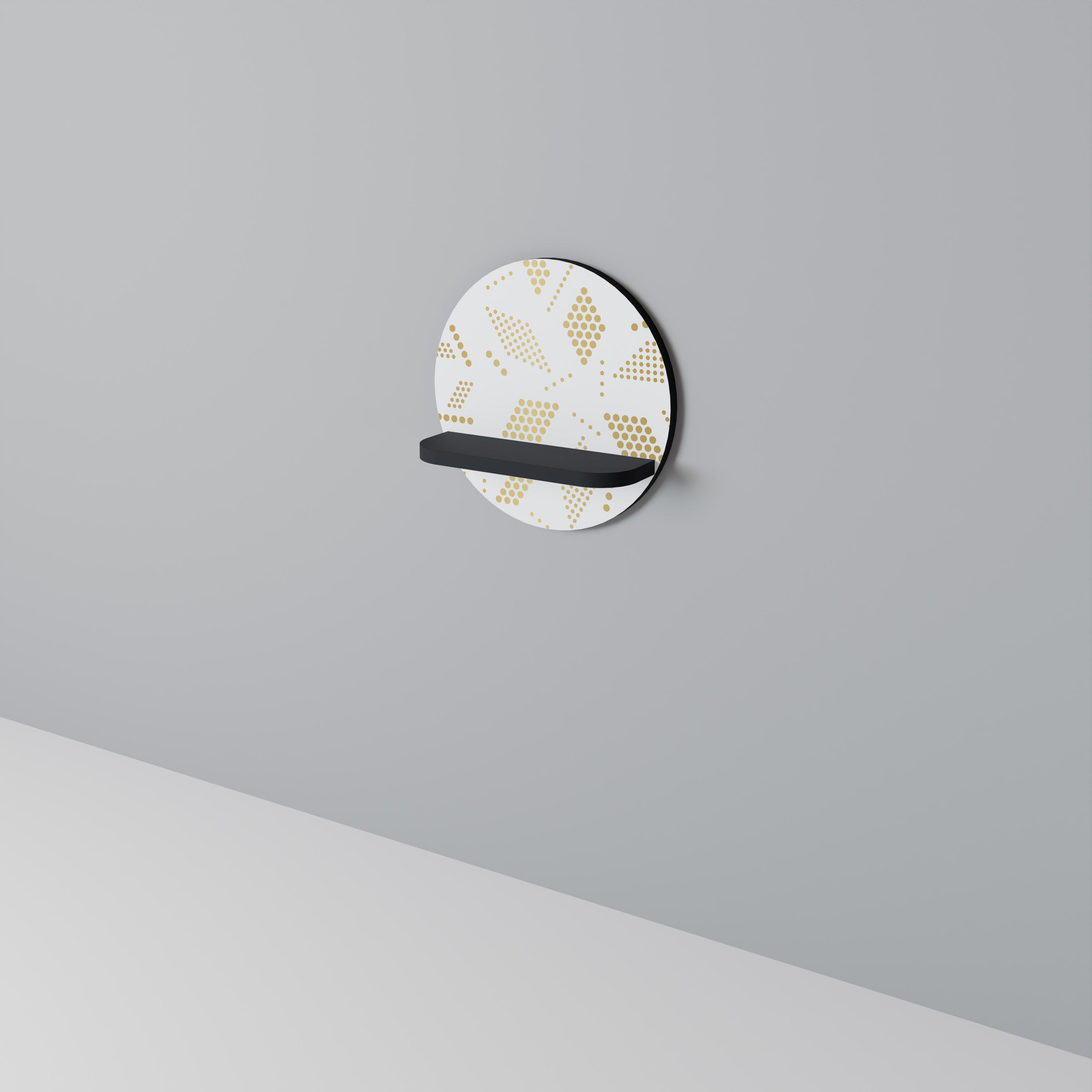 SPOTTED DAZE Półka okrągła Czarna