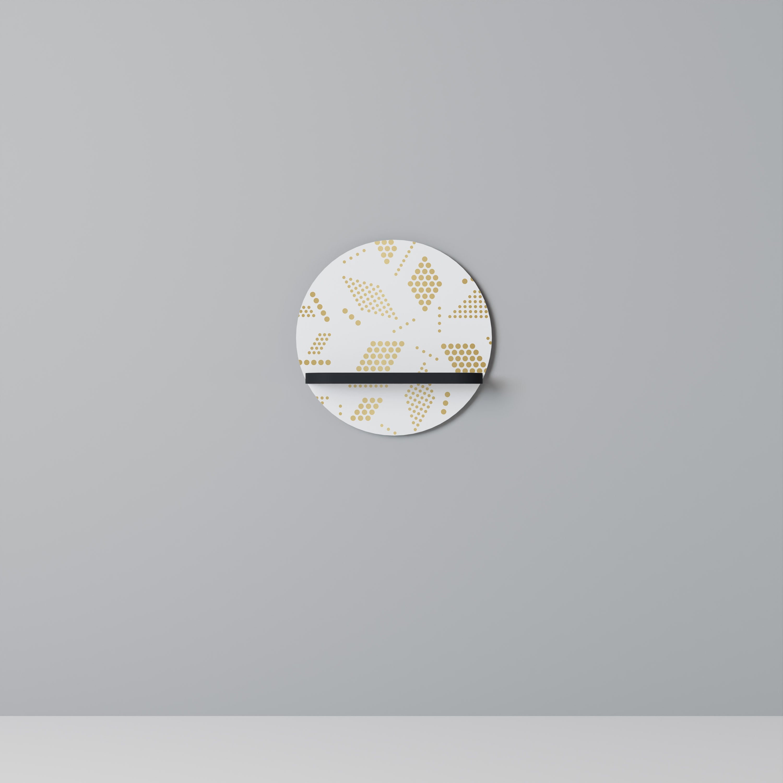 SPOTTED DAZE Półka okrągła Czarna