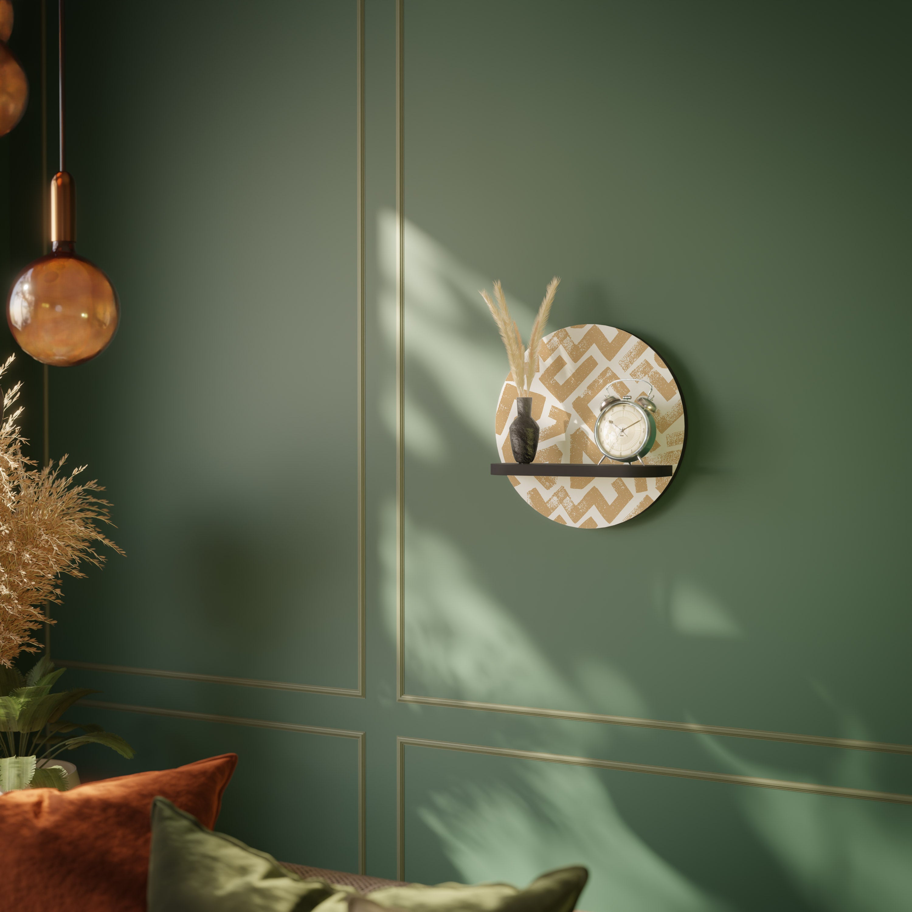 CLUSTER CRAFTS Półka okrągła Czarna