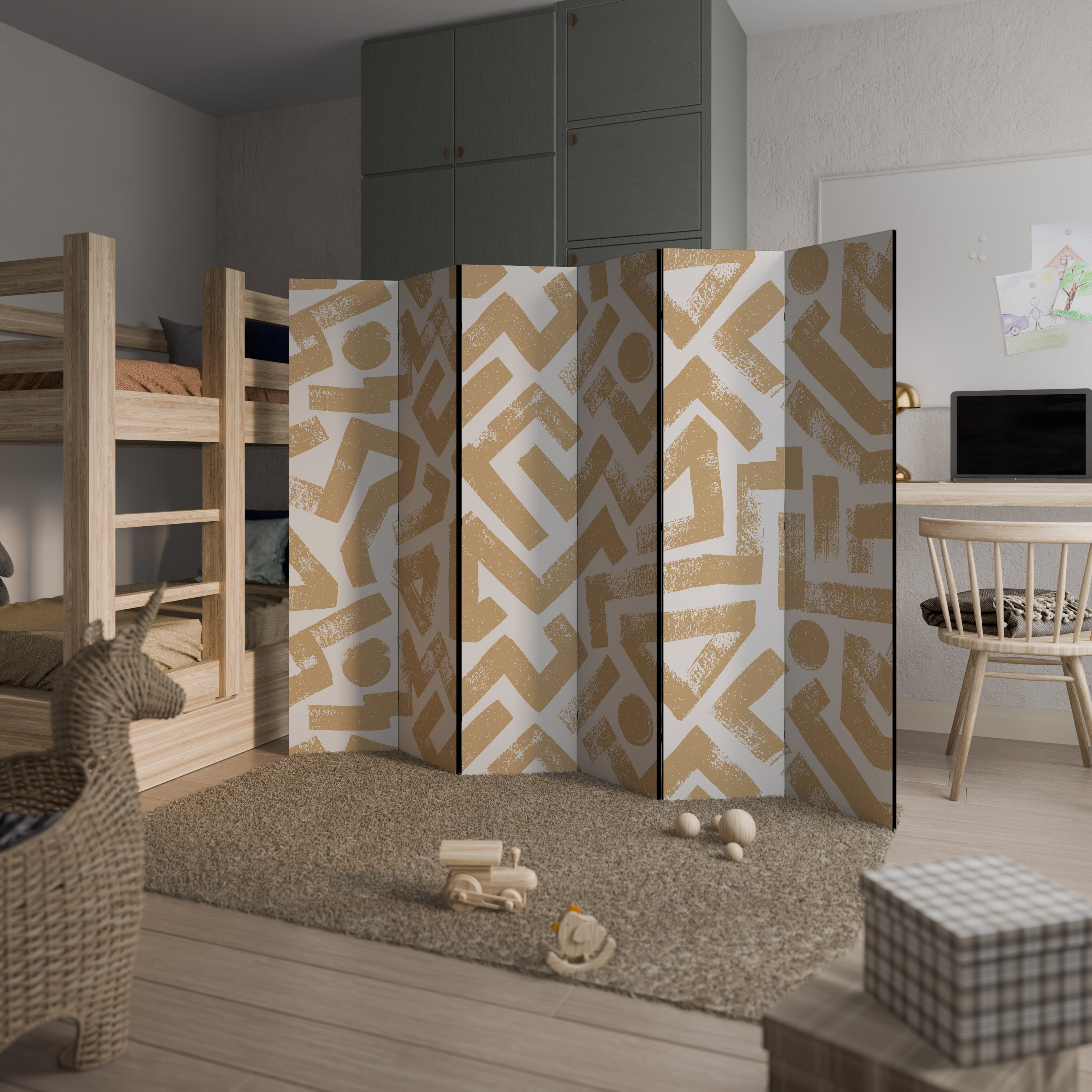 CLUSTER CRAFTS Dekoracyjny parawan 6-skrzydłowy