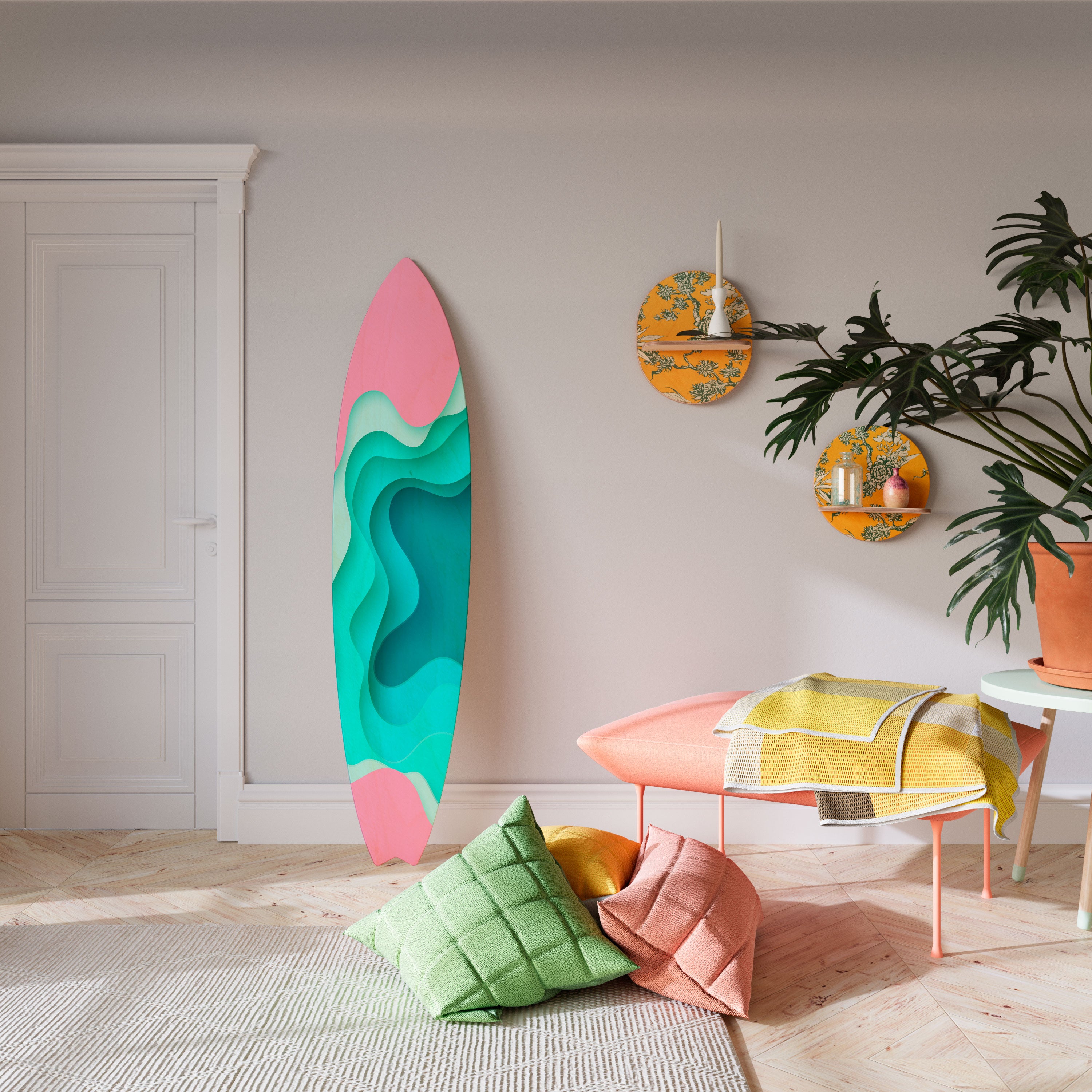 CYANIC ABYSS Dekoracyjna deska surfingowa