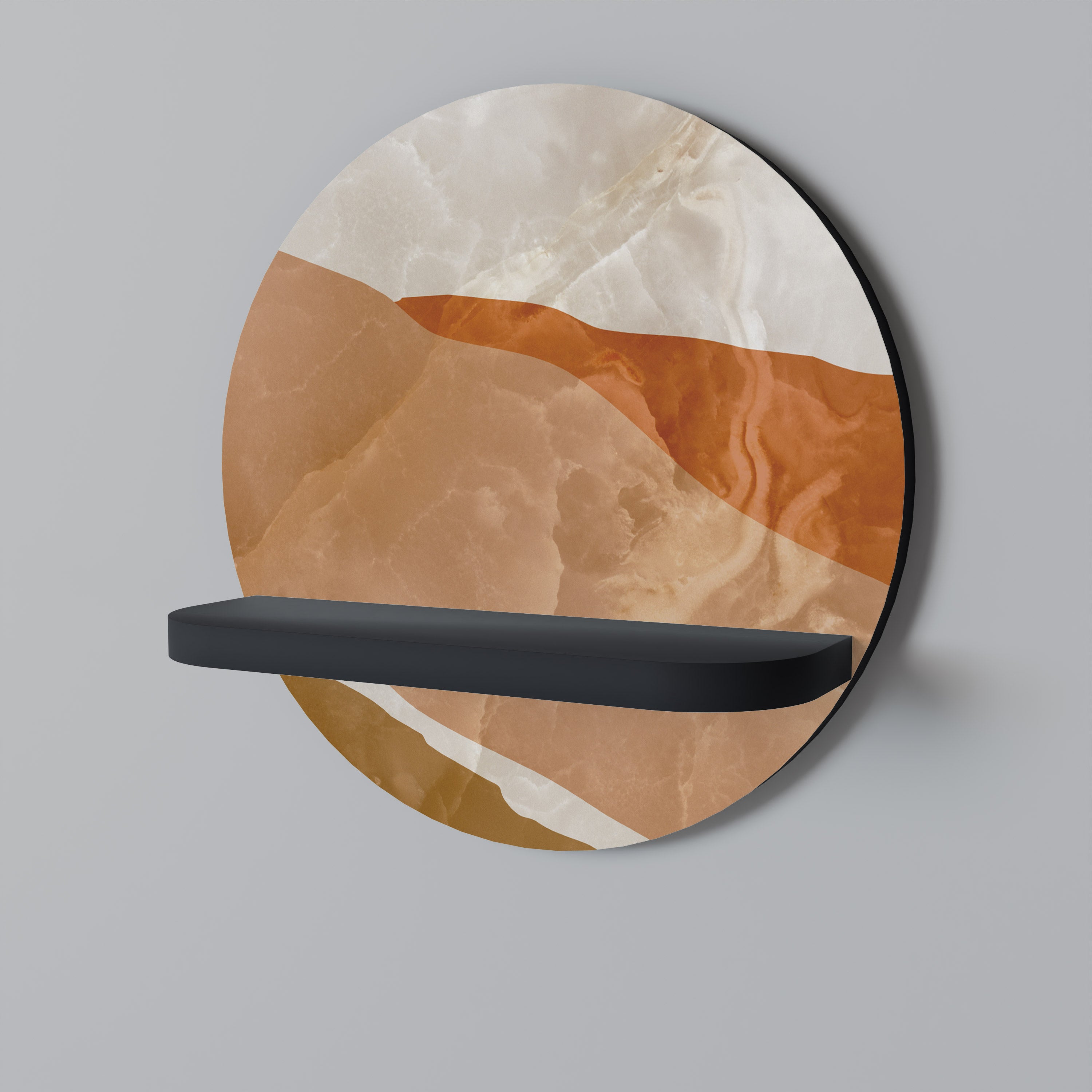 SANDHILLS SPLENDOUR Półka okrągła Czarna