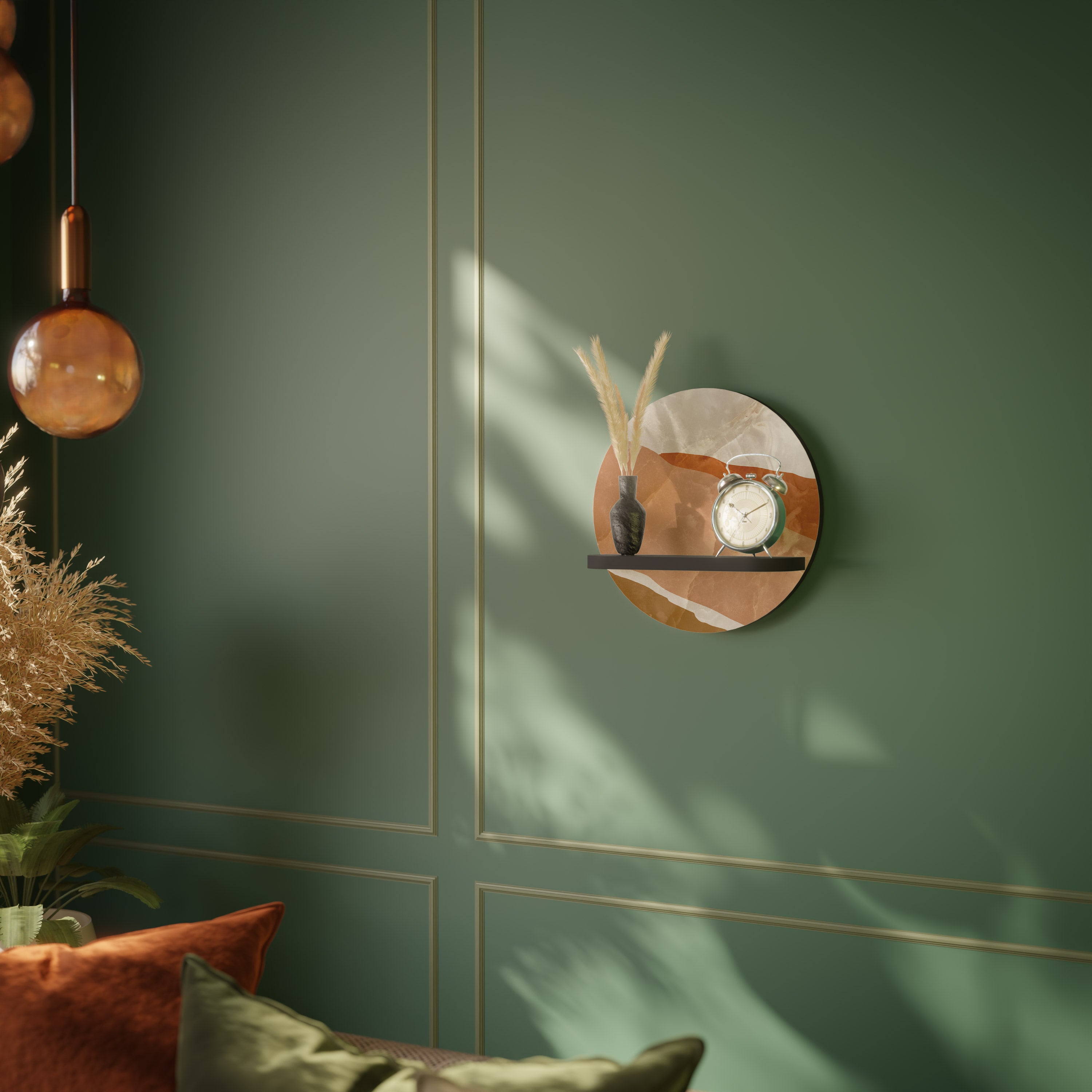 SANDHILLS SPLENDOUR Półka okrągła Czarna