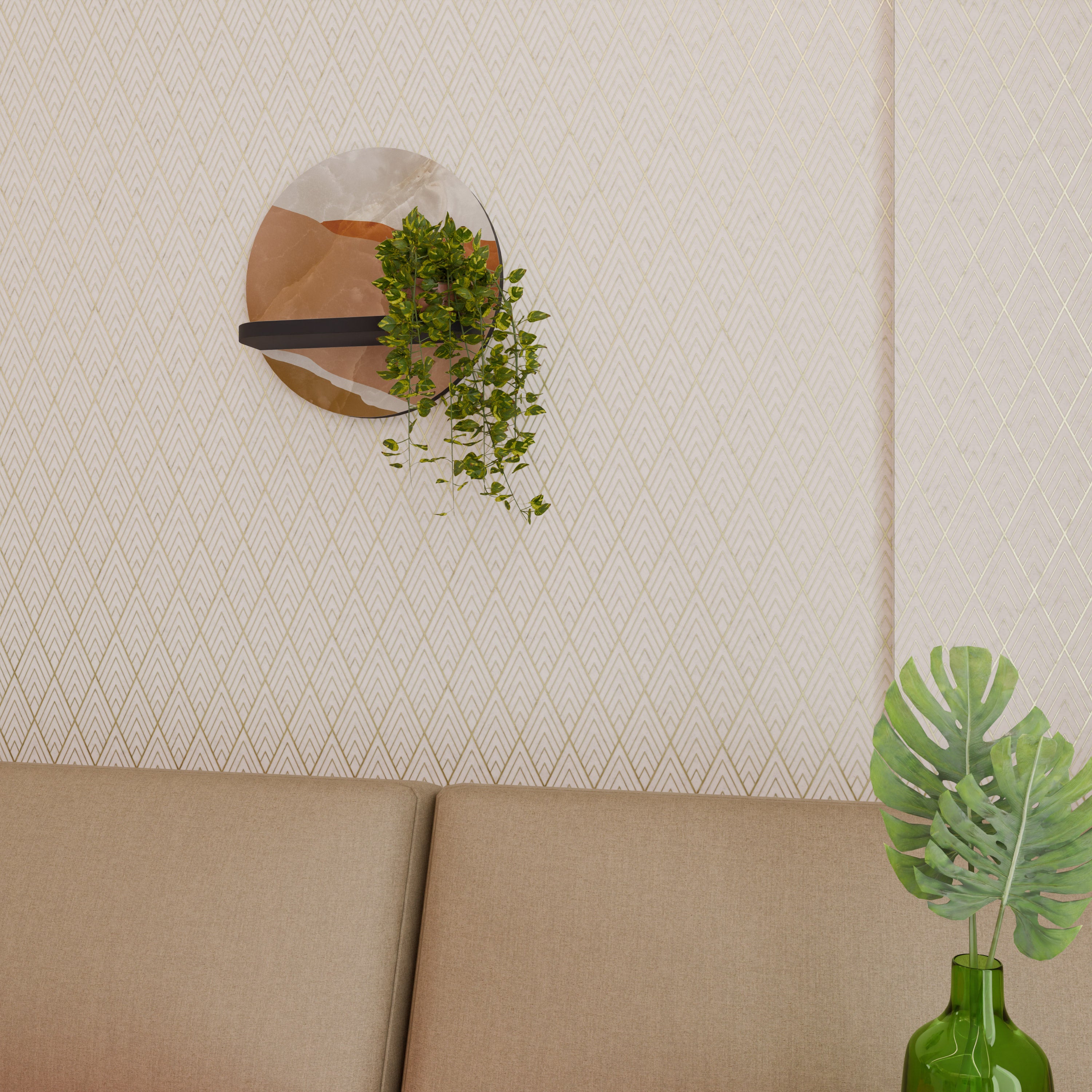 SANDHILLS SPLENDOUR Półka okrągła Czarna