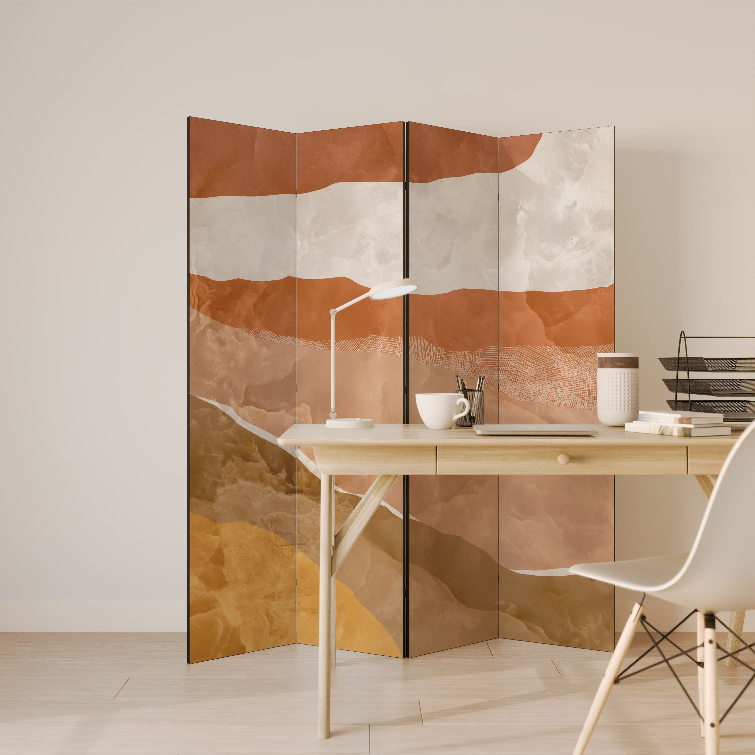 SANDHILLS SPLENDOUR Dekoracyjny parawan 4-skrzydłowy