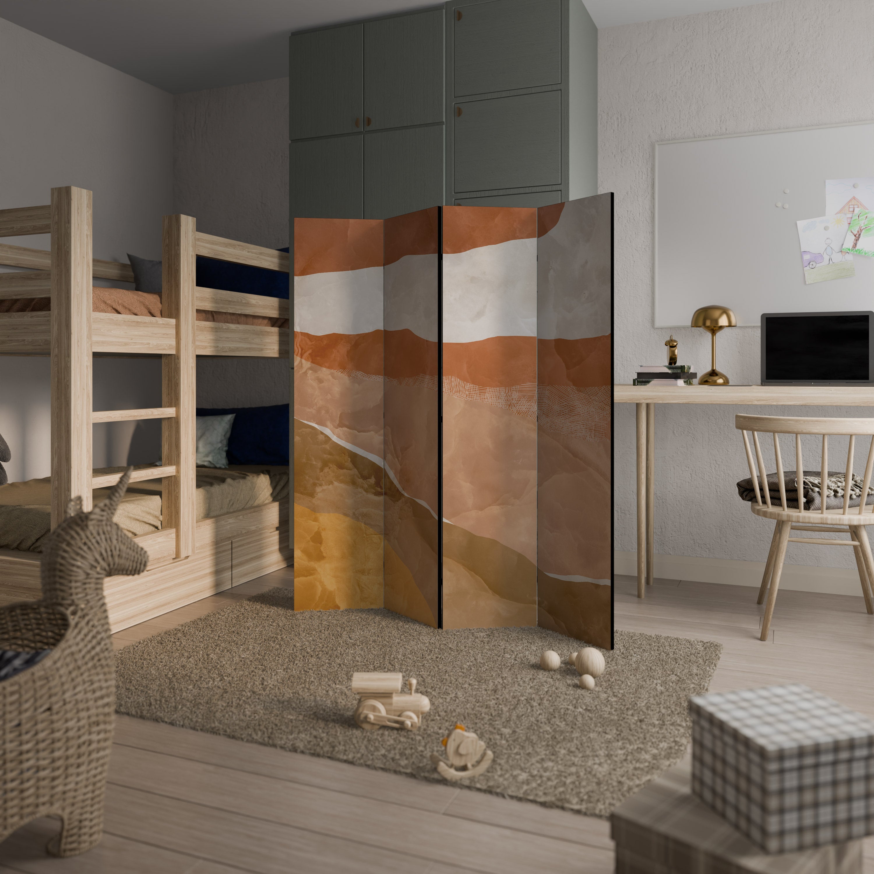 SANDHILLS SPLENDOUR Dekoracyjny parawan 4-skrzydłowy