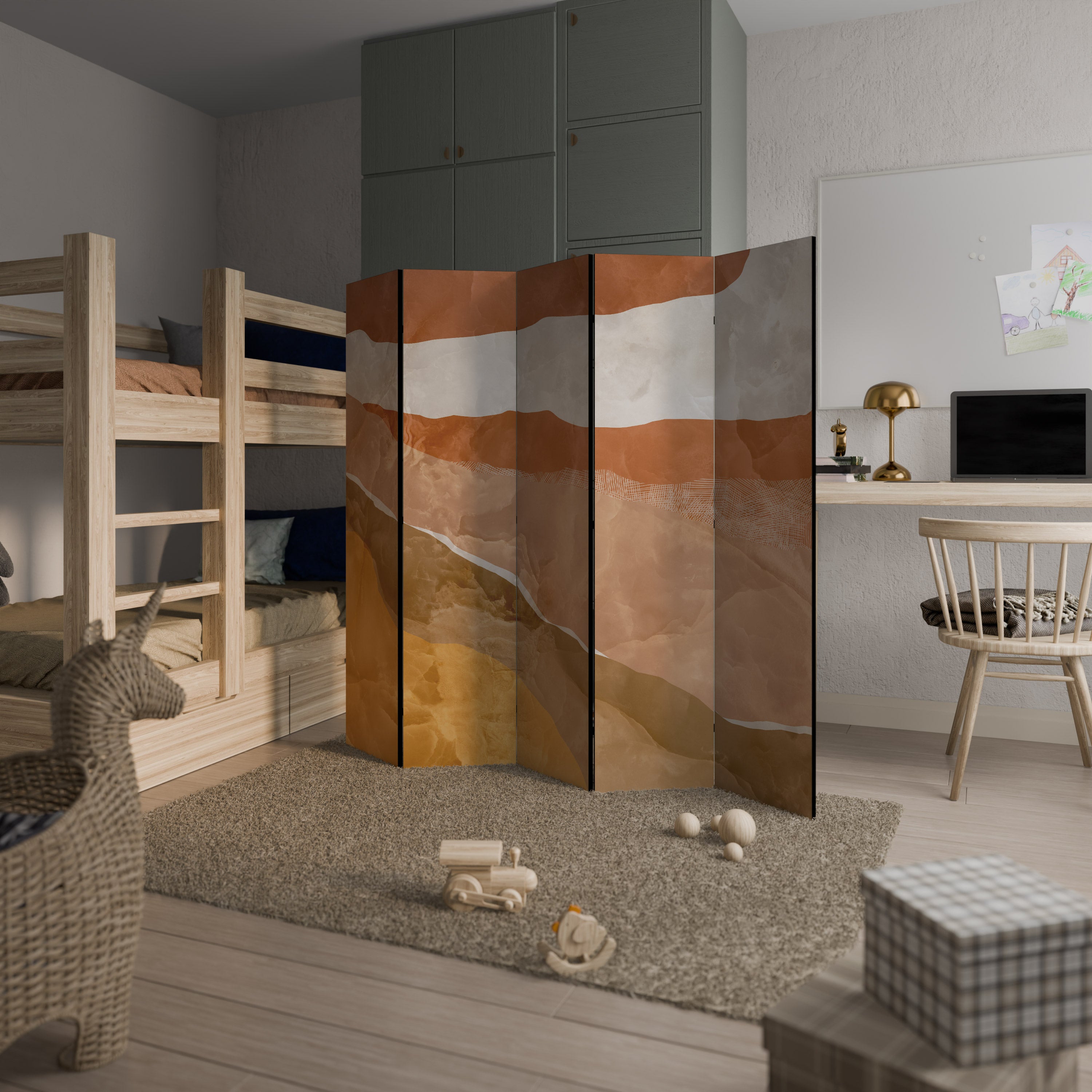 SANDHILLS SPLENDOUR Dekoracyjny parawan 5-skrzydłowy