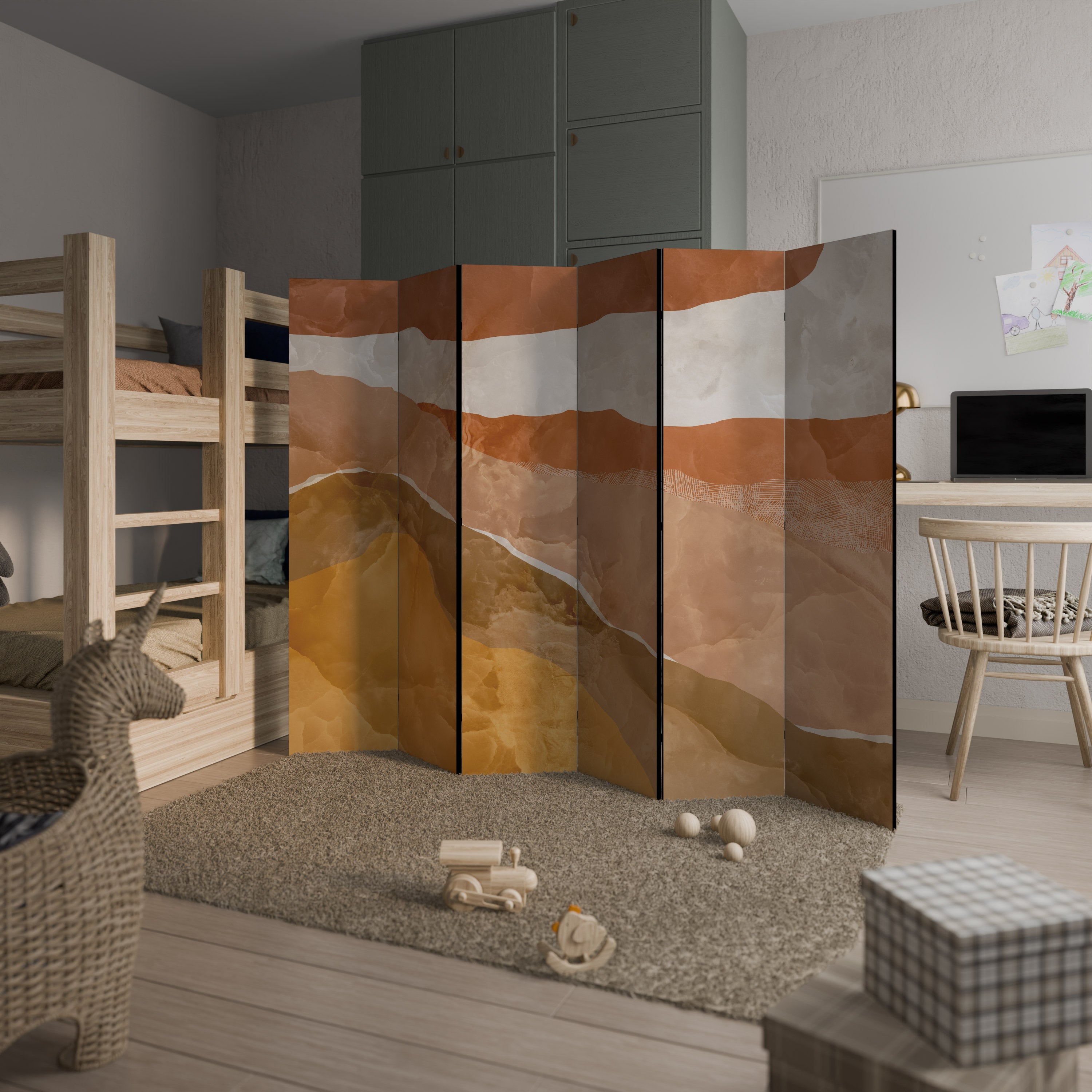 SANDHILLS SPLENDOUR Dekoracyjny parawan 6-skrzydłowy