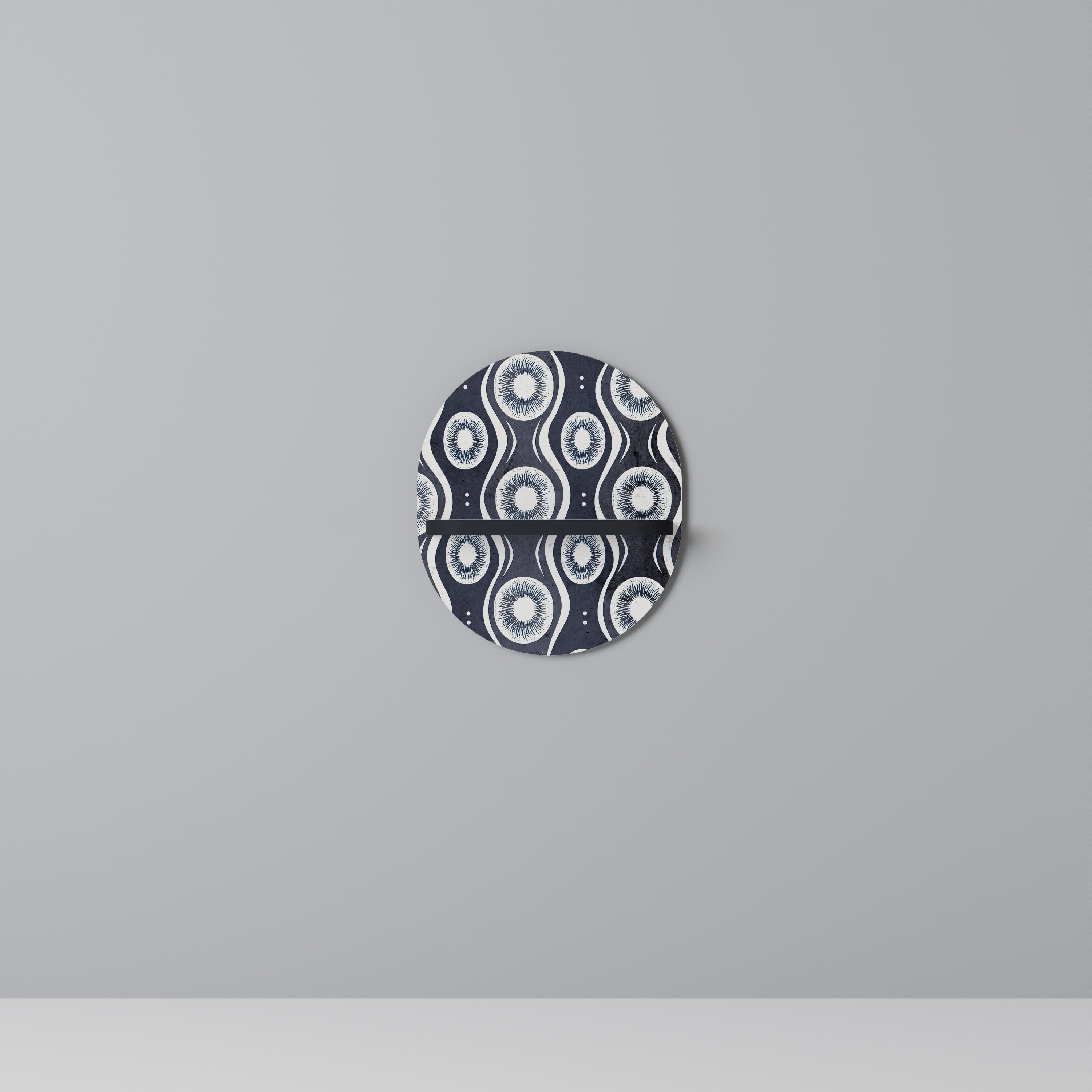 GRAPHITE EYES Półka owalna Czarna