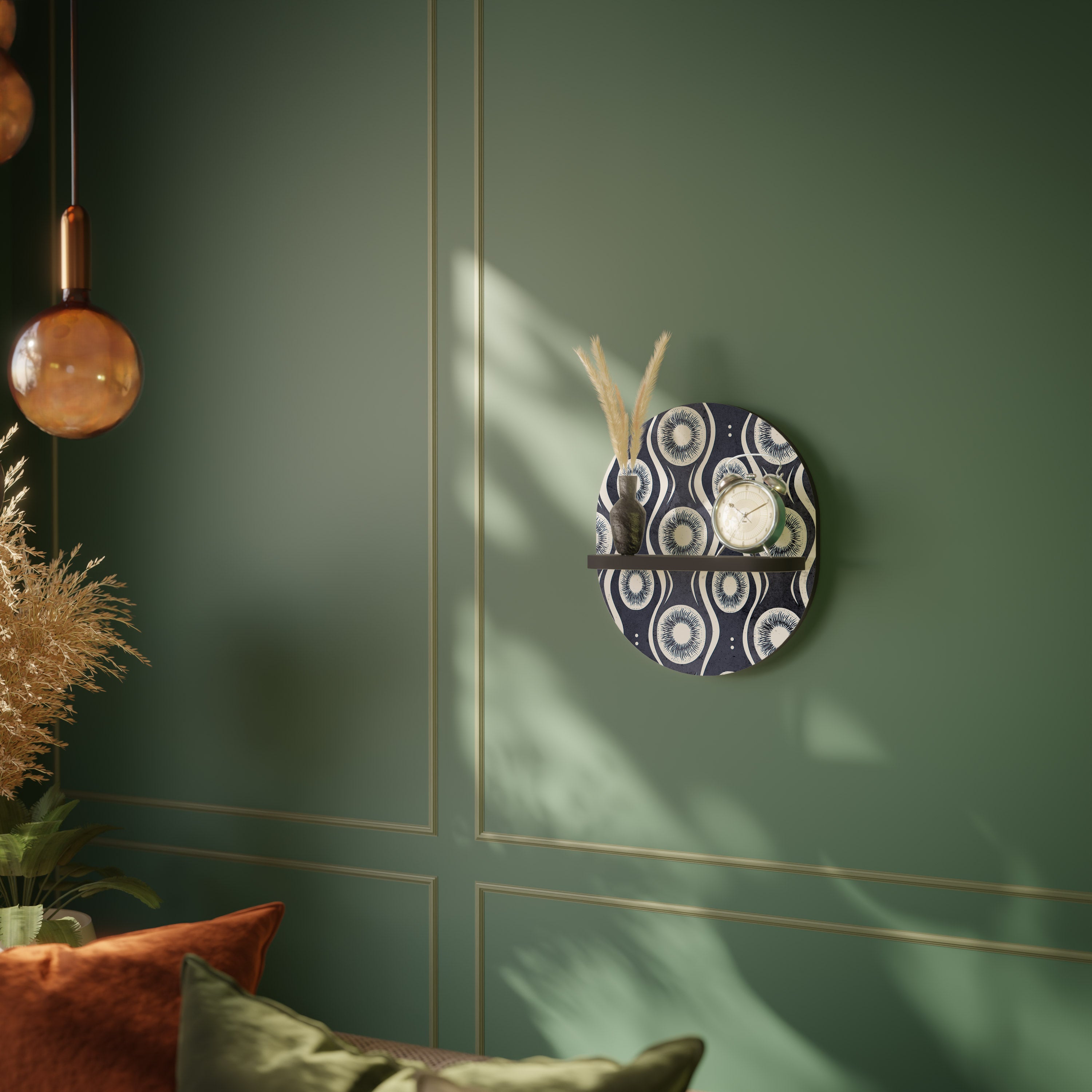 GRAPHITE EYES Półka owalna Czarna