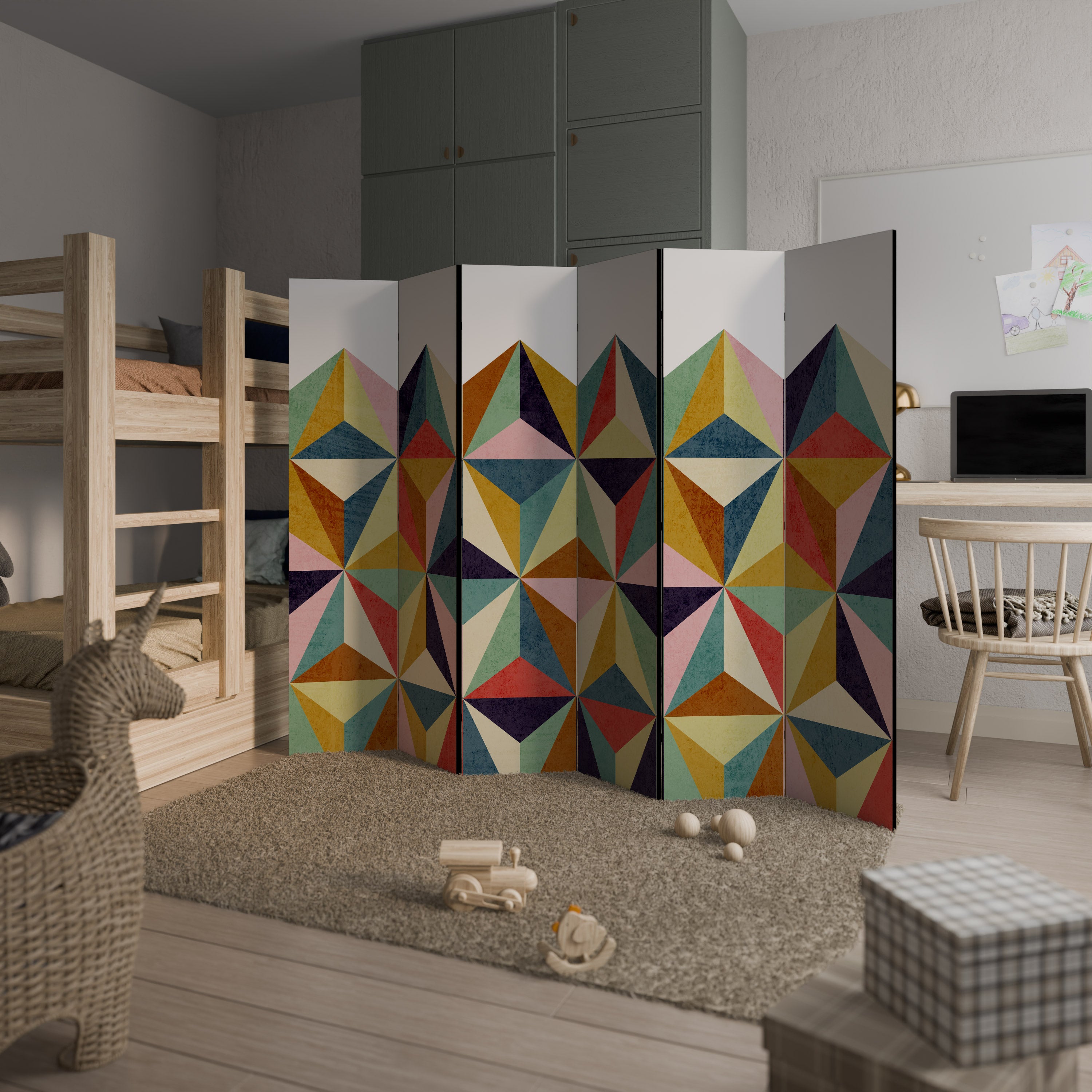 TESSELATE TREASURES Dekoracyjny parawan 6-skrzydłowy