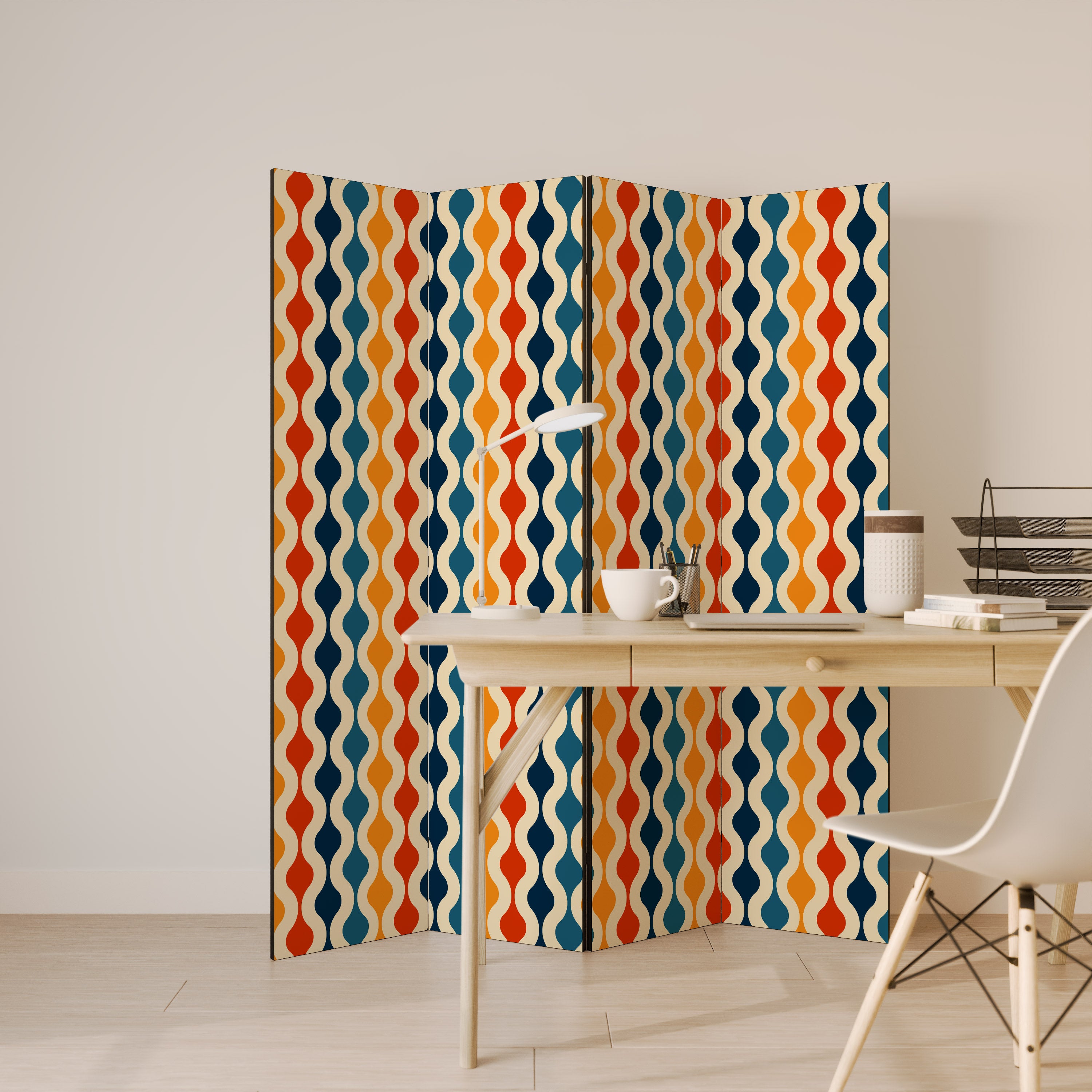 COLORFUL NOSTALGIA Dekoracyjny parawan 4-skrzydłowy