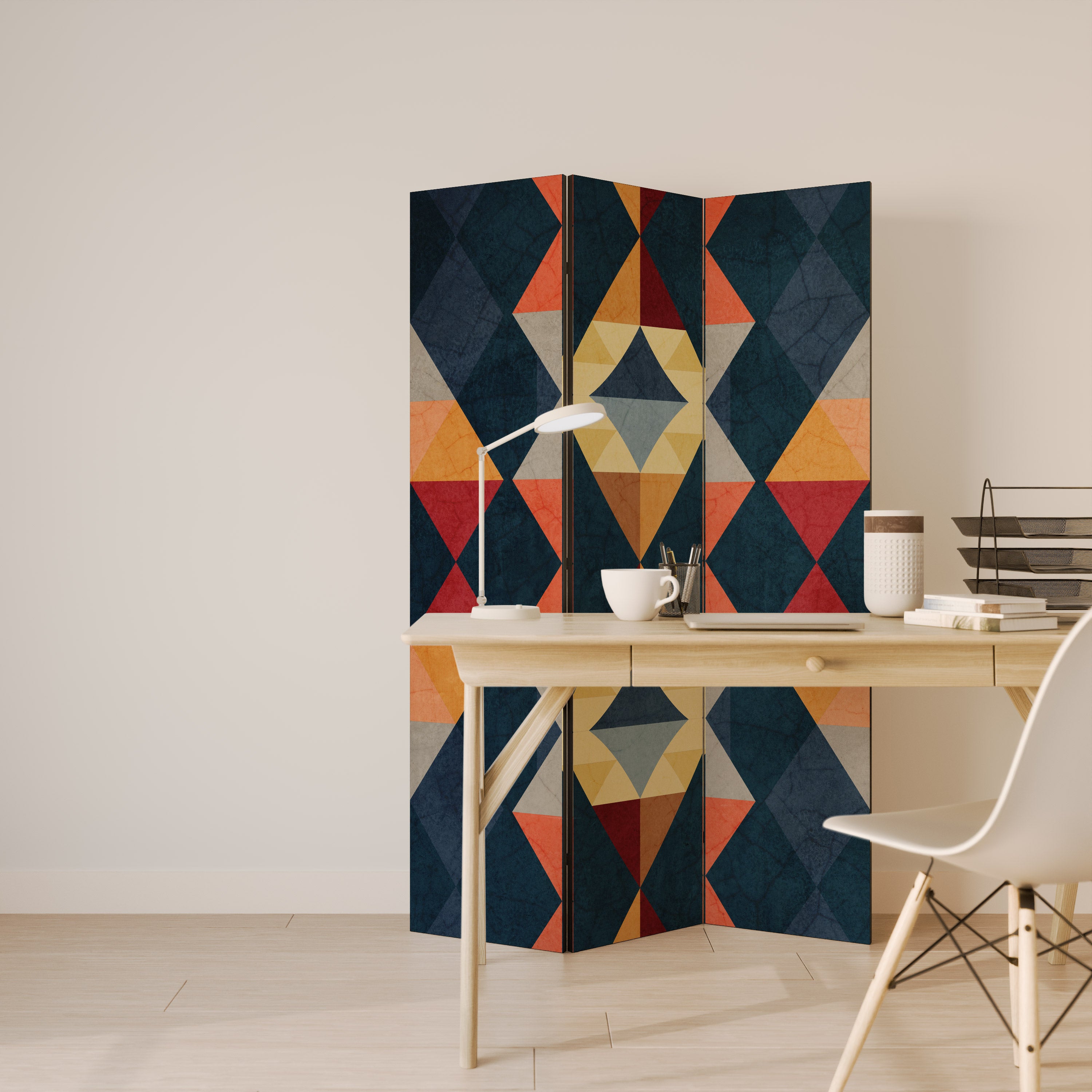 CRACKED ILLUSION Dekoracyjny parawan 3-skrzydłowy