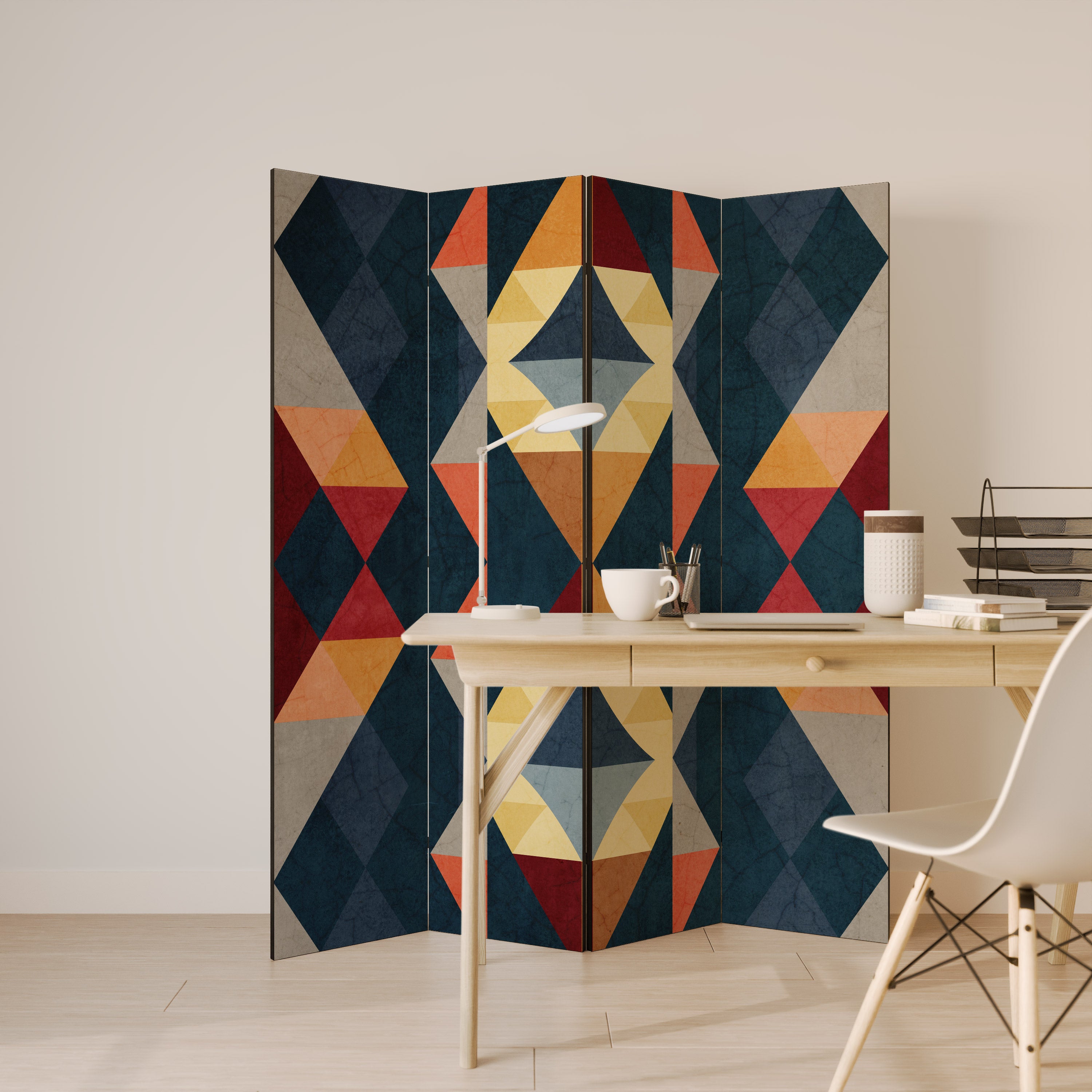 CRACKED ILLUSION Dekoracyjny parawan 4-skrzydłowy