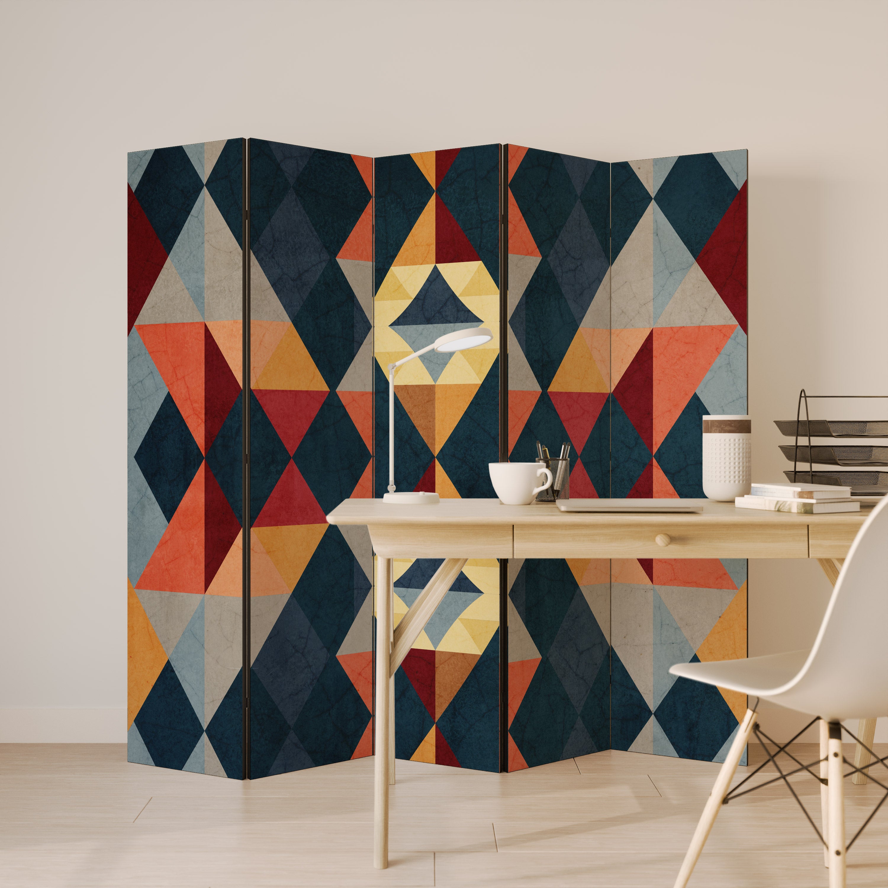 CRACKED ILLUSION Dekoracyjny parawan 5-skrzydłowy