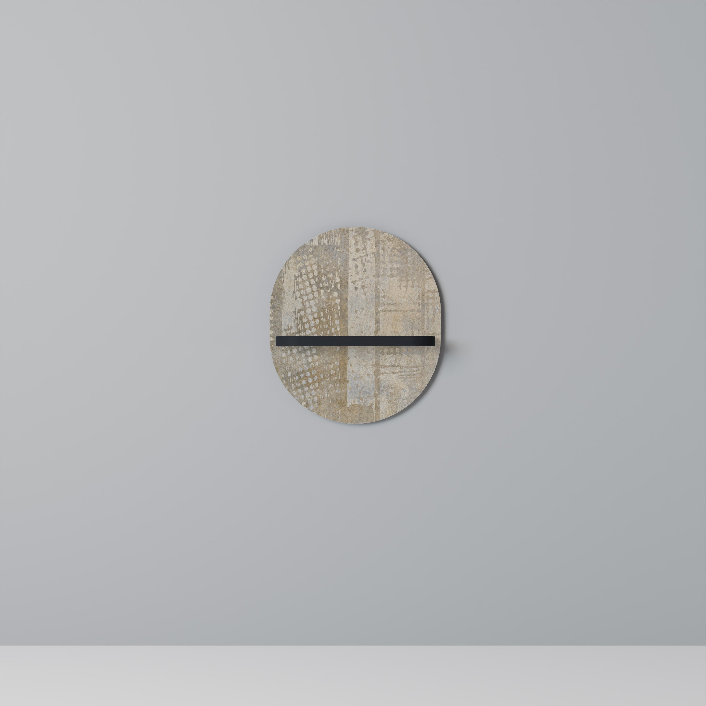 SCREEN ERROR Półka owalna Czarna