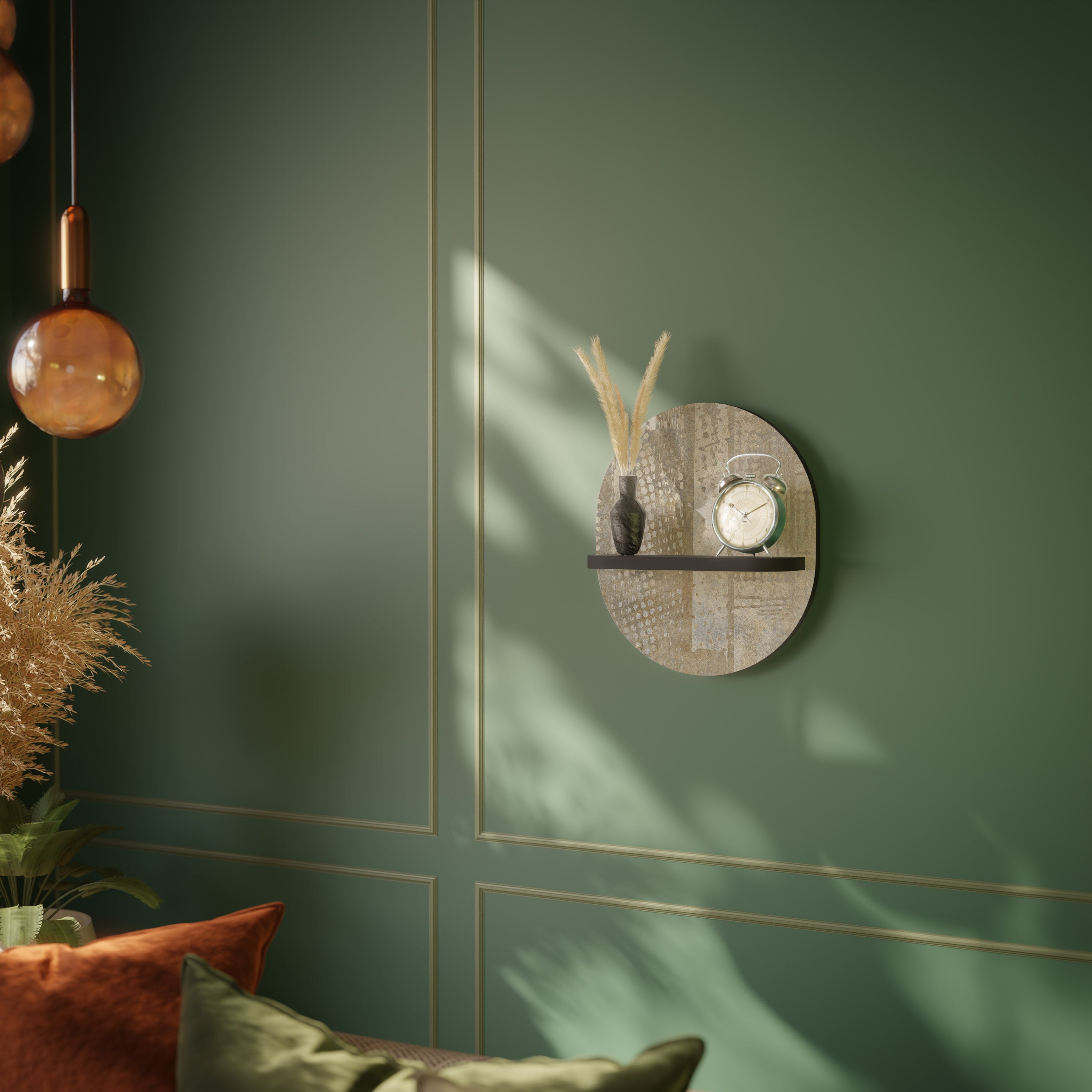 SCREEN ERROR Półka owalna Czarna