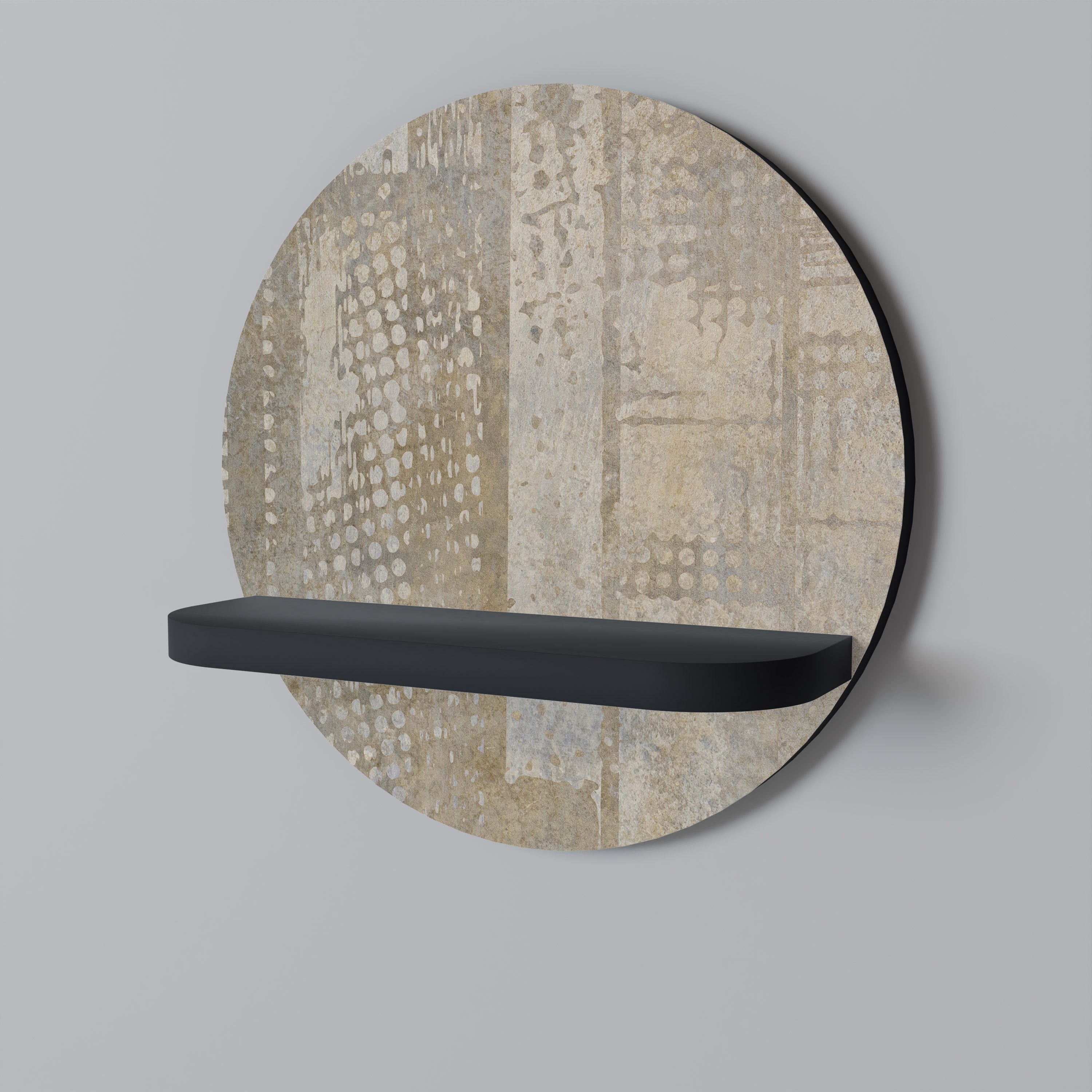 SCREEN ERROR Półka okrągła Czarna