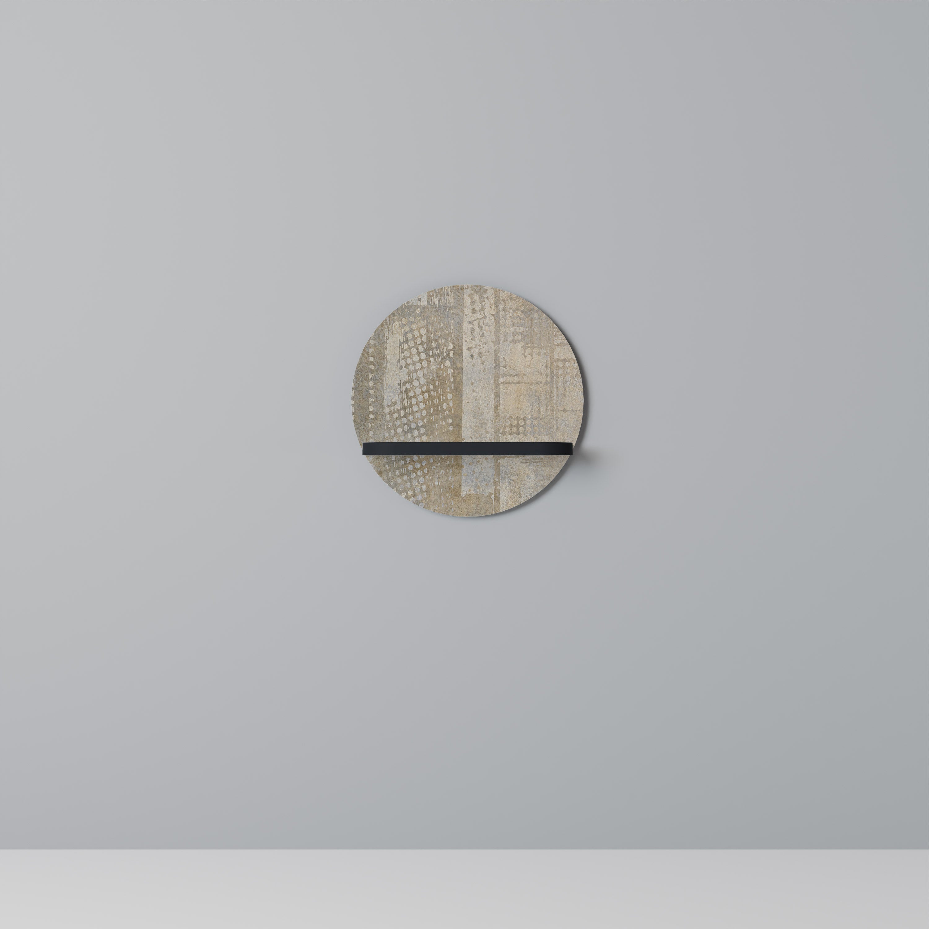 SCREEN ERROR Półka okrągła Czarna