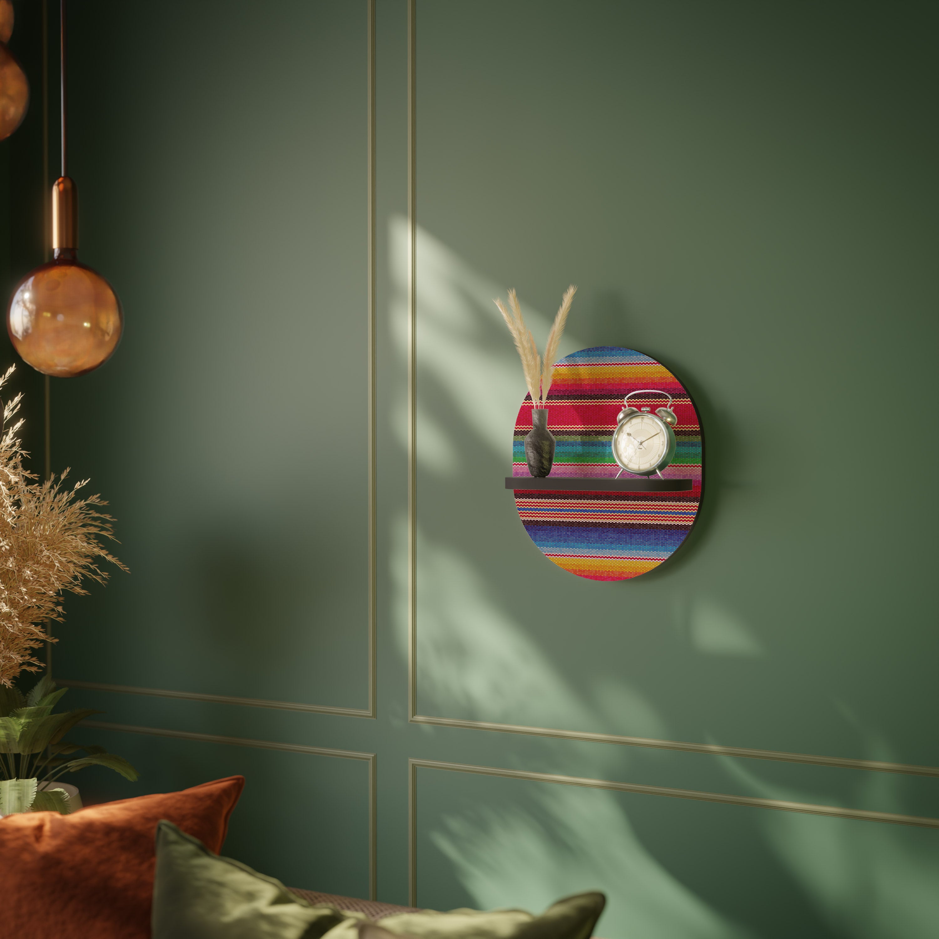 ETHNIC MEXICAN Półka owalna Czarna