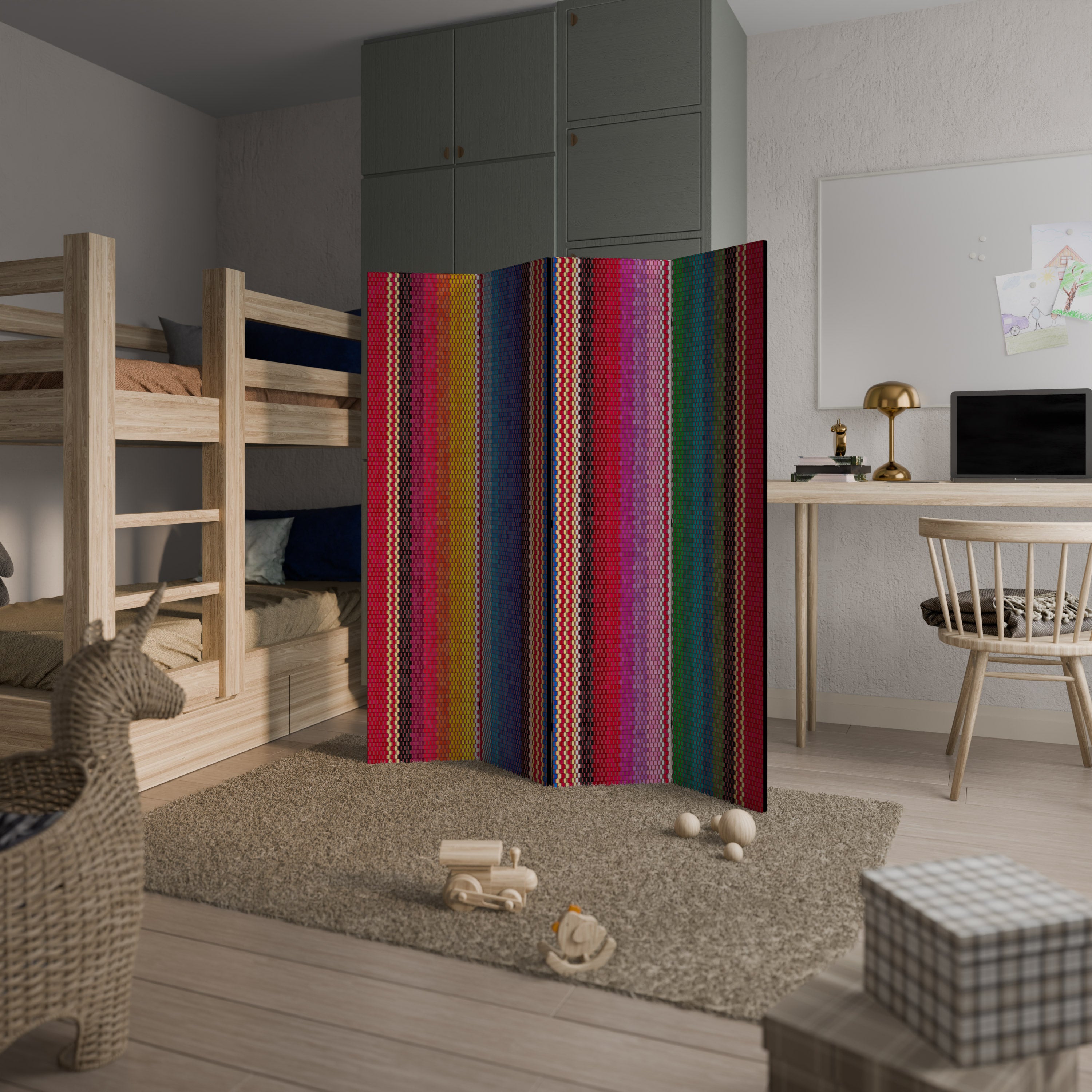 ETHNIC MEXICAN Dekoracyjny parawan 4-skrzydłowy