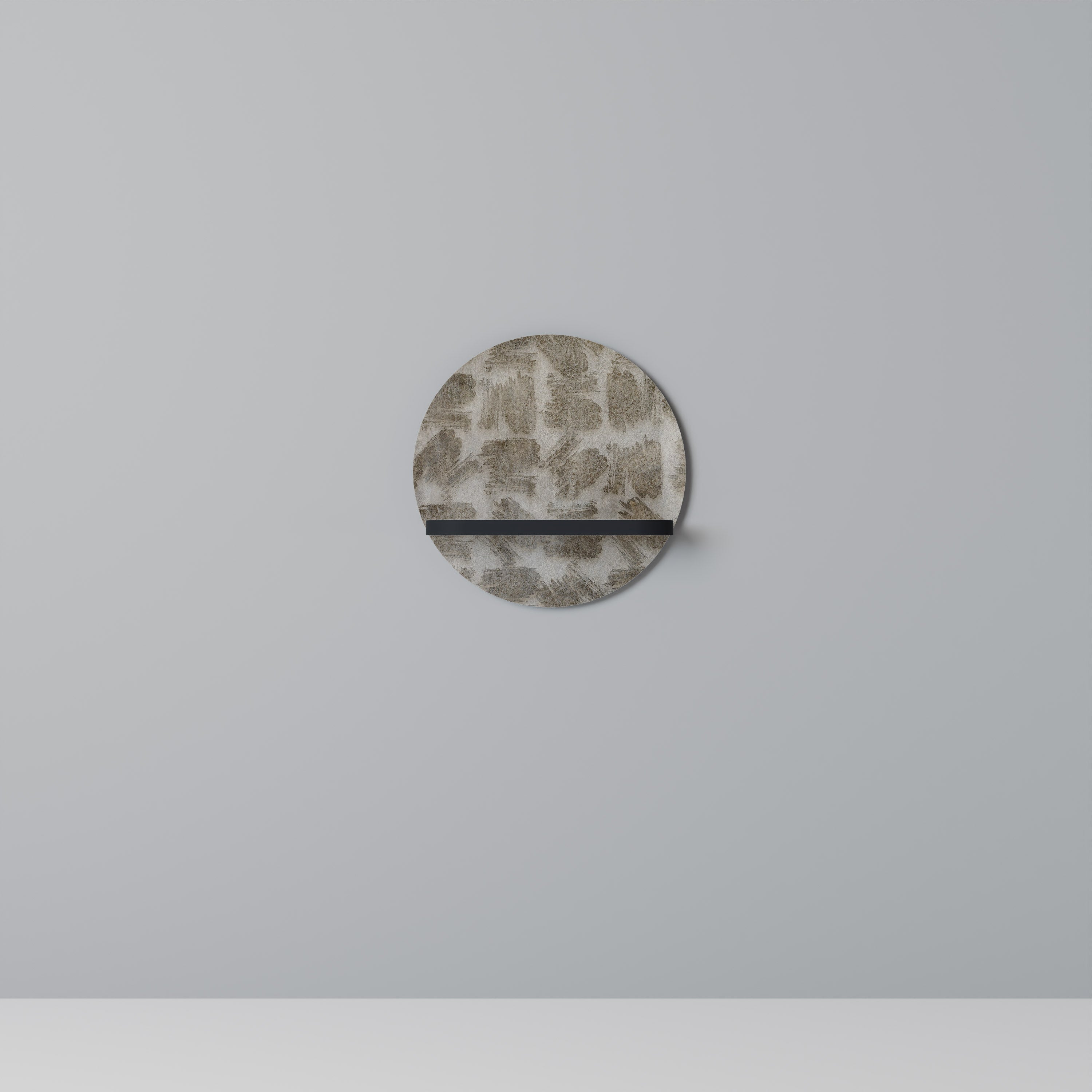 SLIGHTLY BLURRED Półka okrągła Czarna