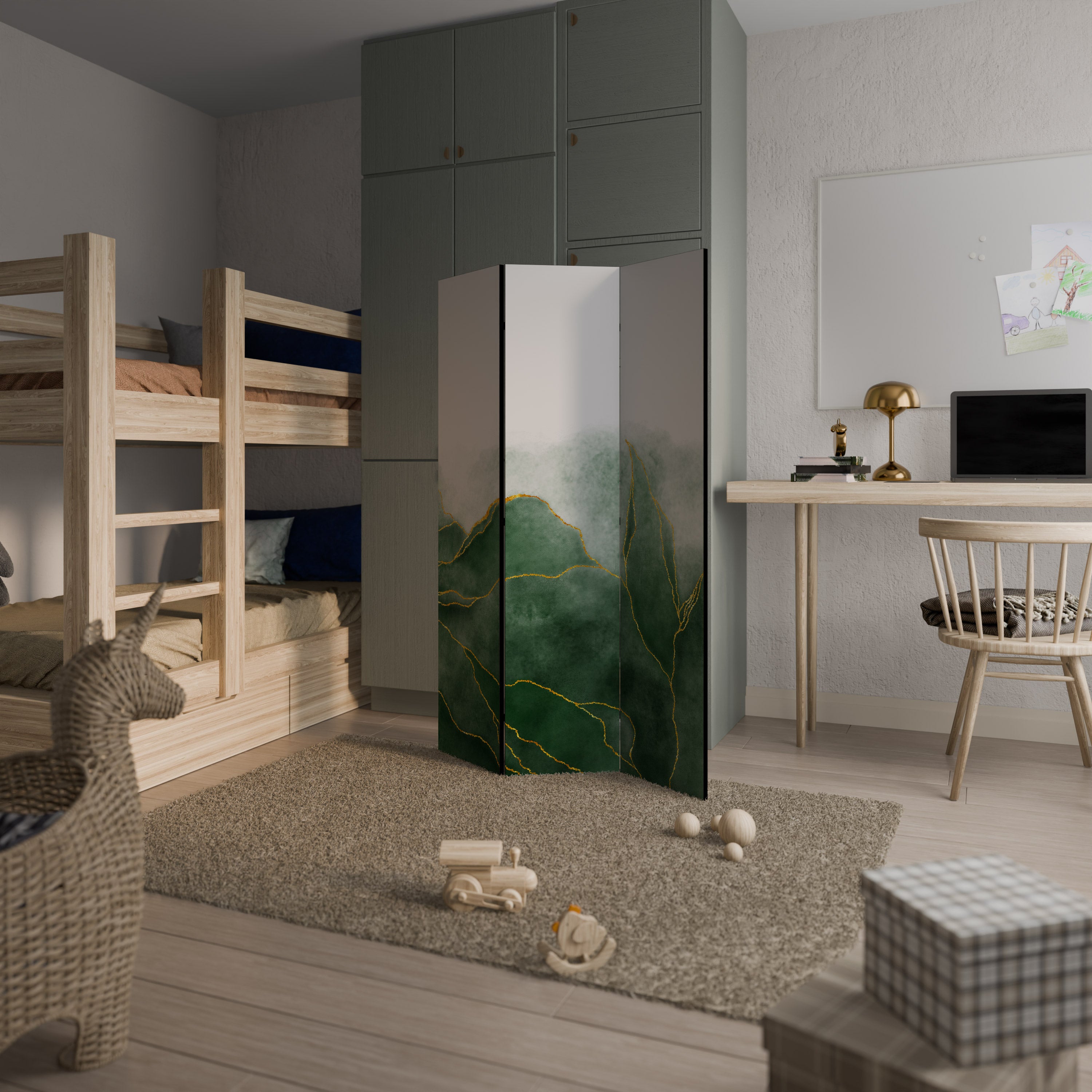 EXPENSIVE NATURE Dekoracyjny parawan 3-skrzydłowy