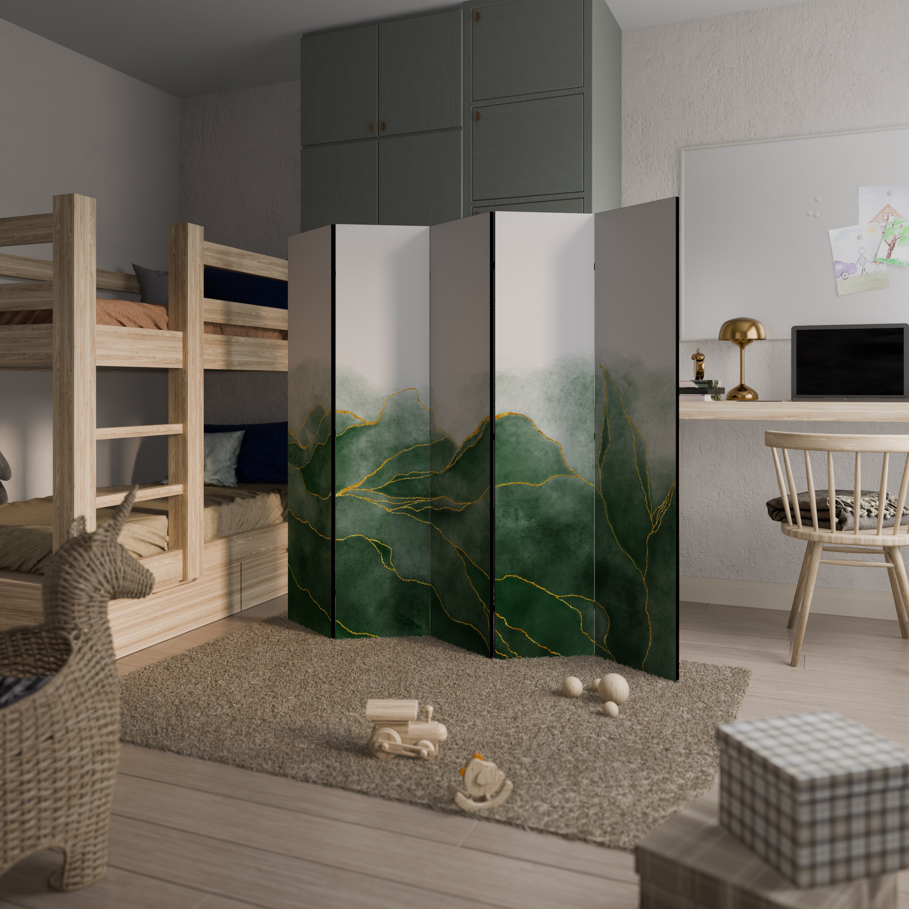 EXPENSIVE NATURE Dekoracyjny parawan 5-skrzydłowy