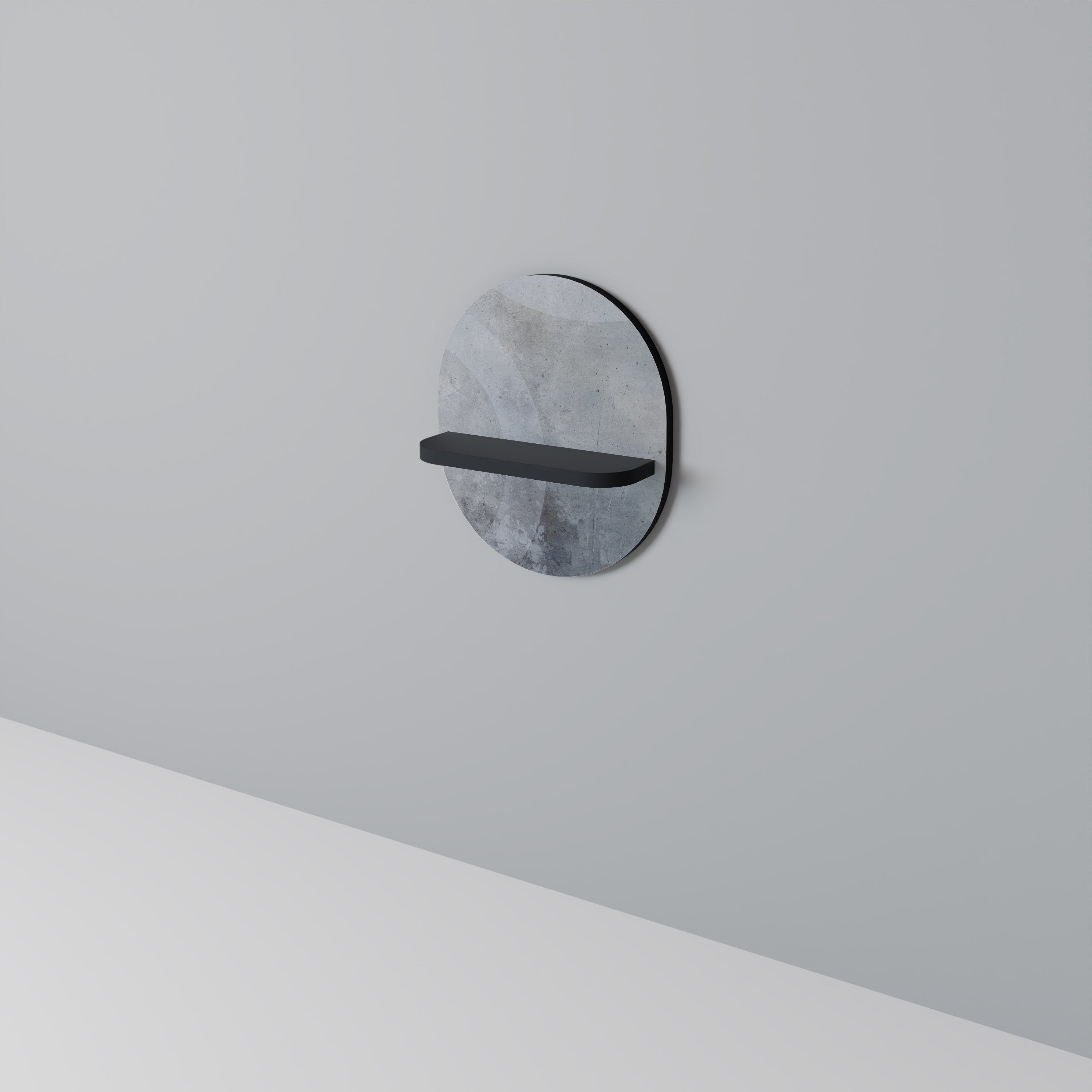 MUTED ARC Półka owalna Czarna