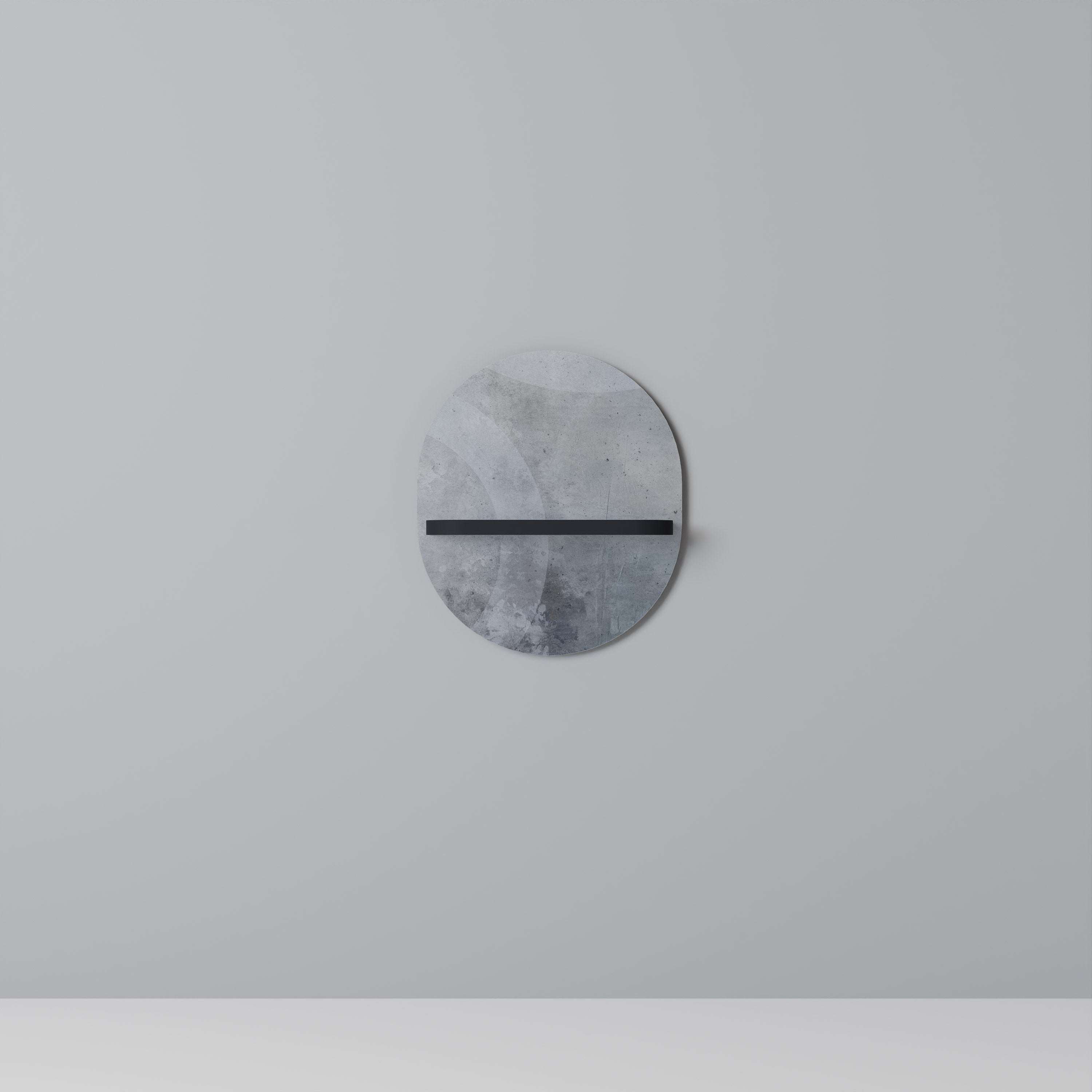 MUTED ARC Półka owalna Czarna