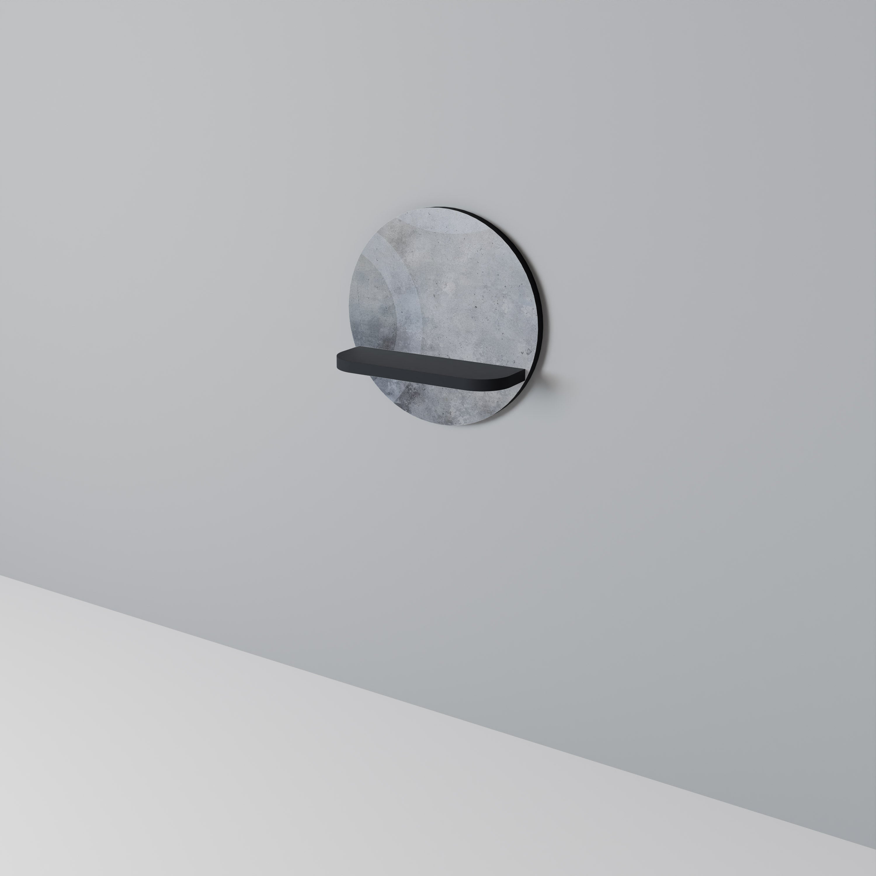 MUTED ARC Półka okrągła Czarna