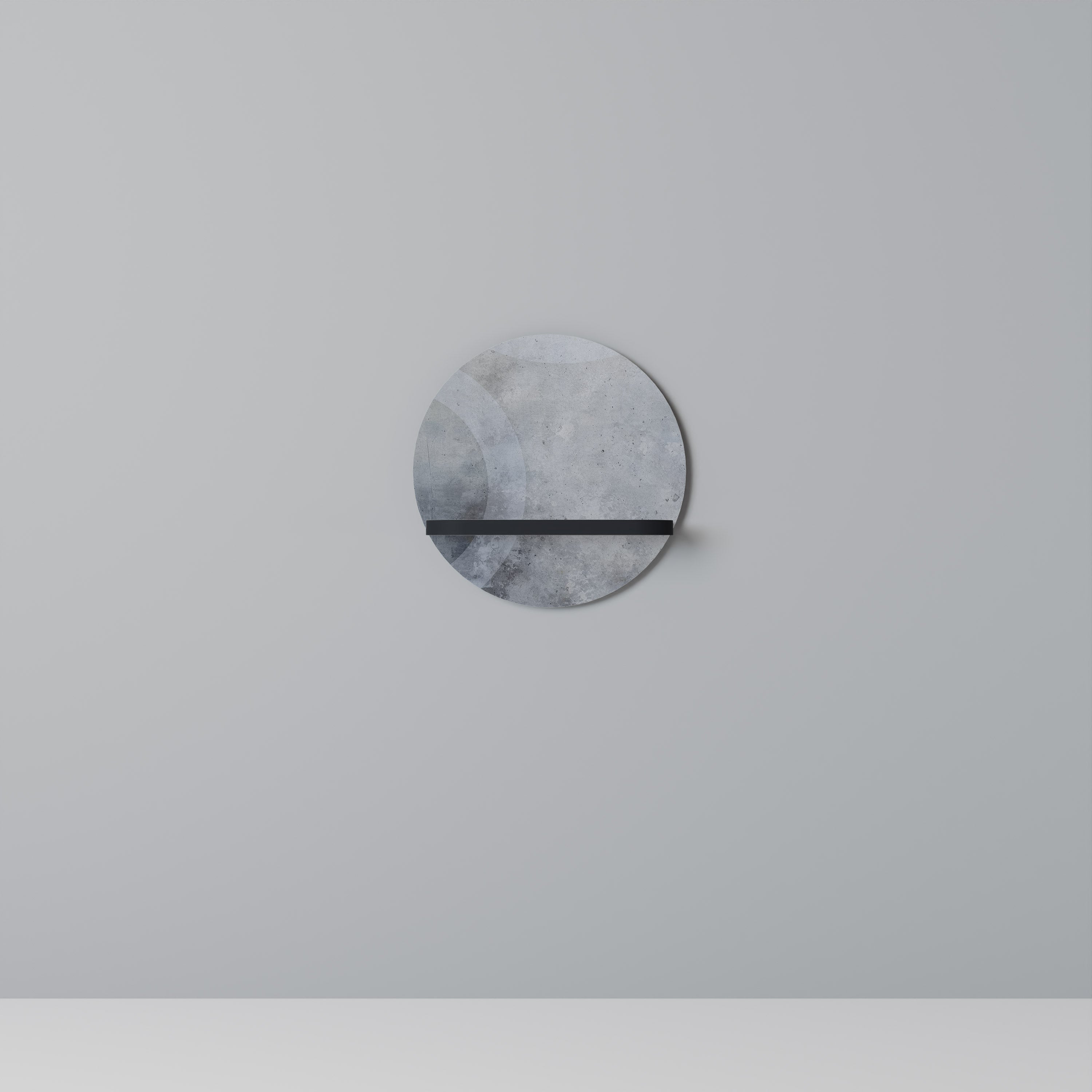 MUTED ARC Półka okrągła Czarna