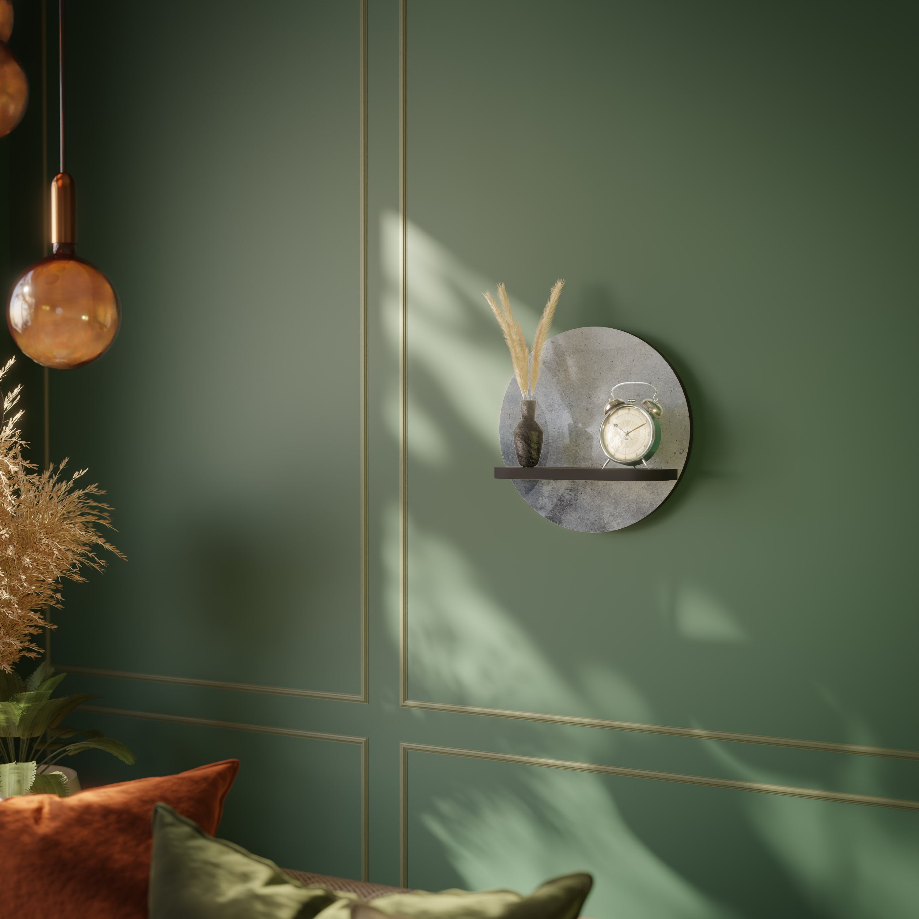 MUTED ARC Półka okrągła Czarna