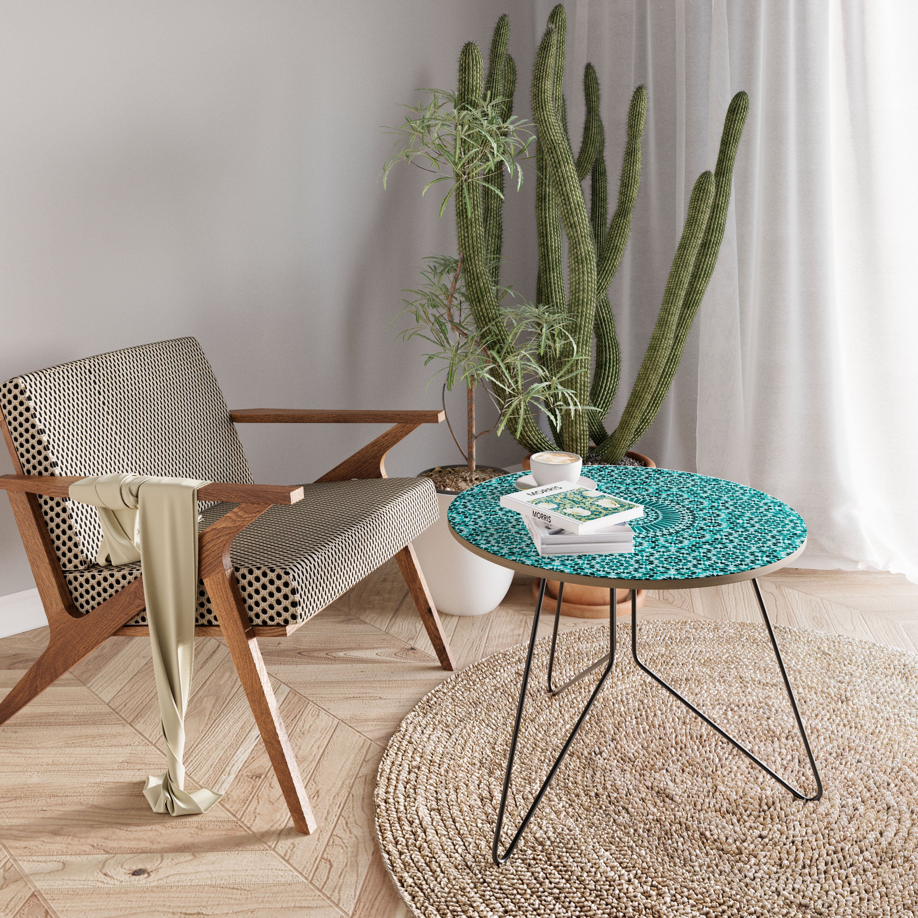 MOROCCAN TURQUOISE Stolik kawowy duży