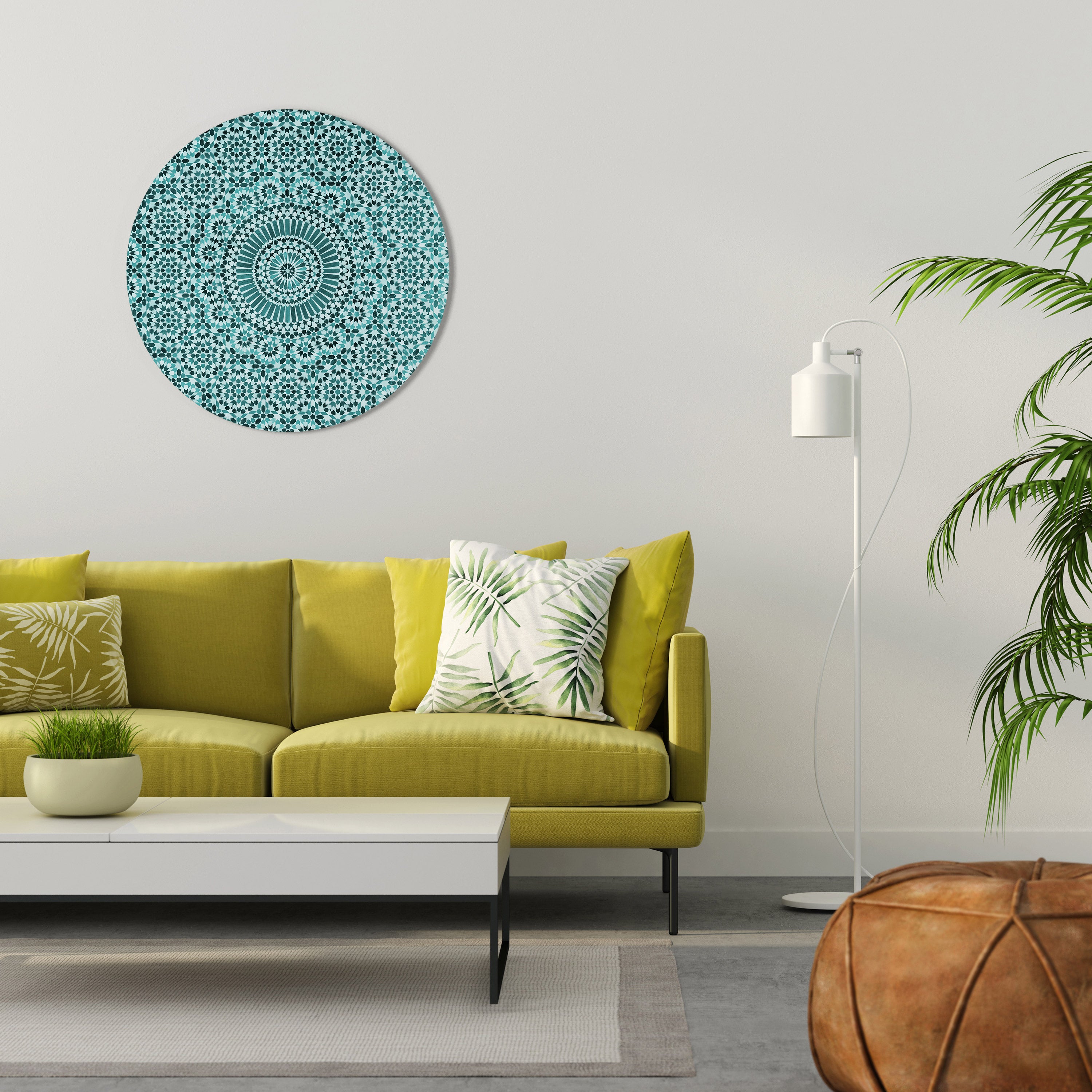 MOROCCAN TURQUOISE Obraz okrągły
