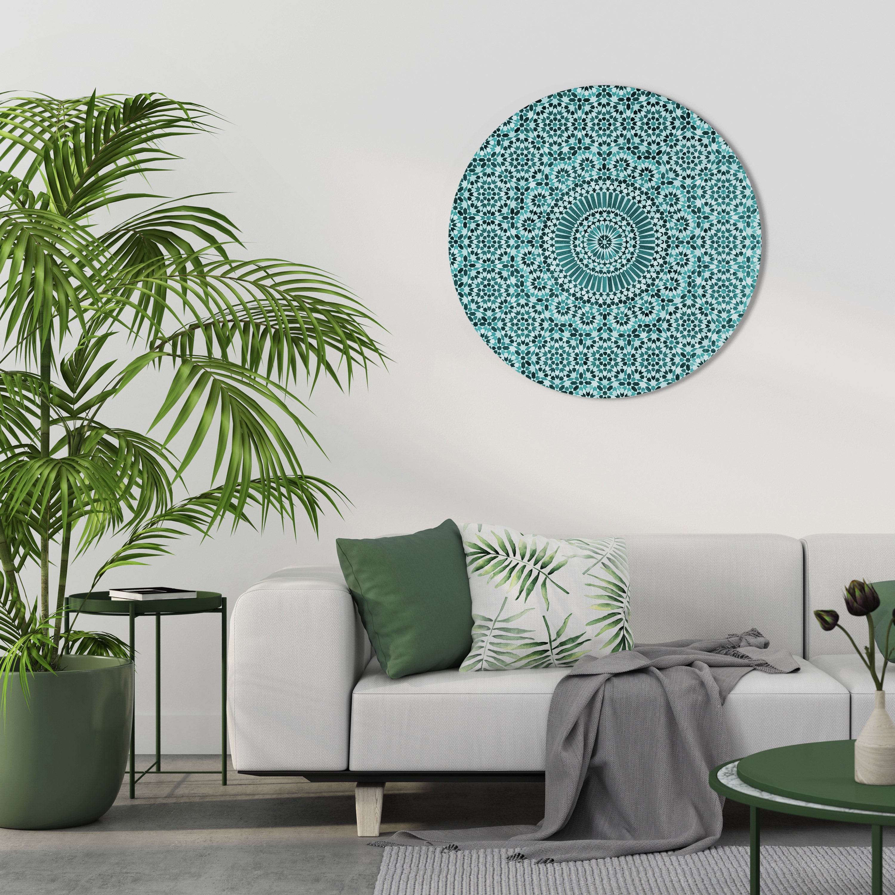 MOROCCAN TURQUOISE Obraz okrągły