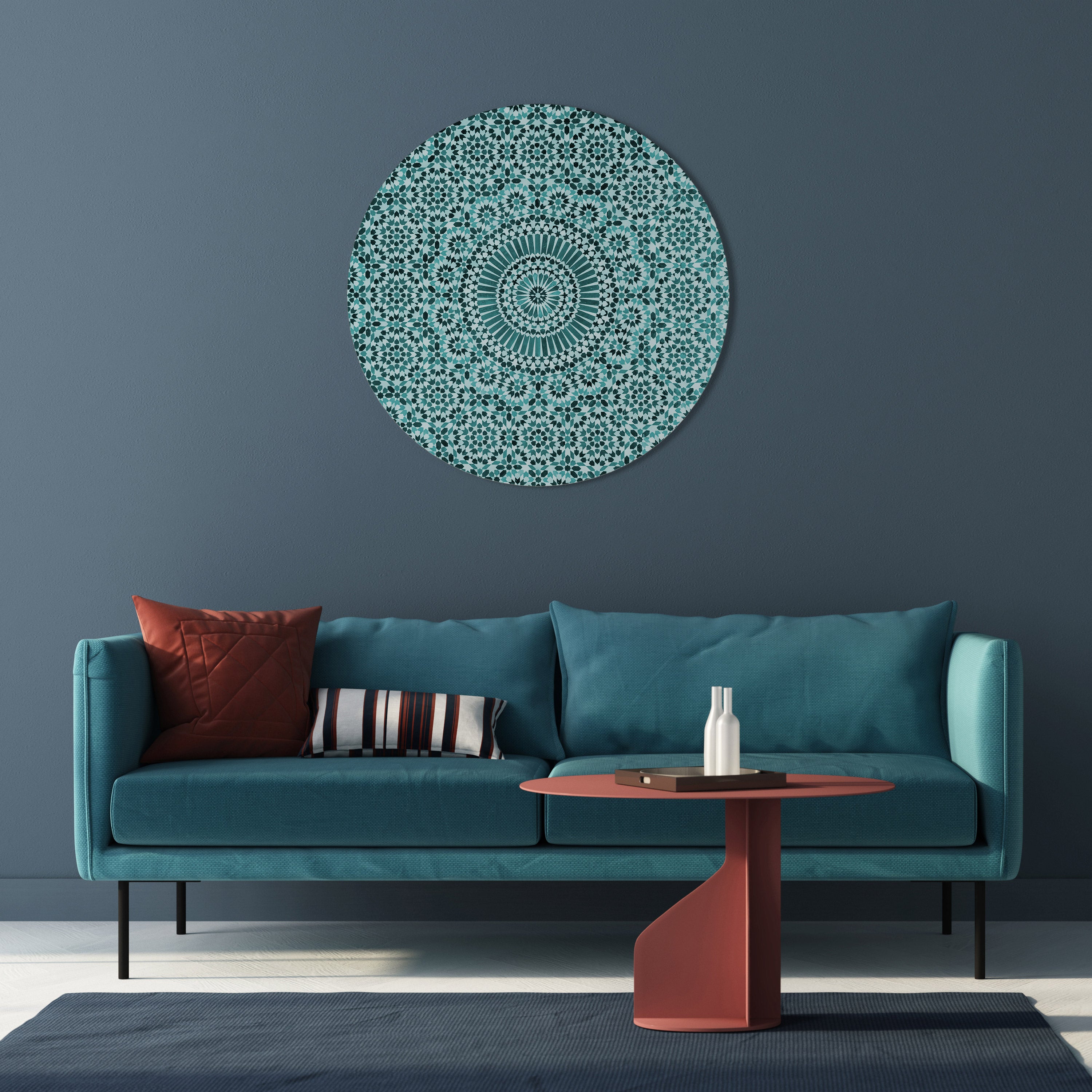 MOROCCAN TURQUOISE Obraz okrągły