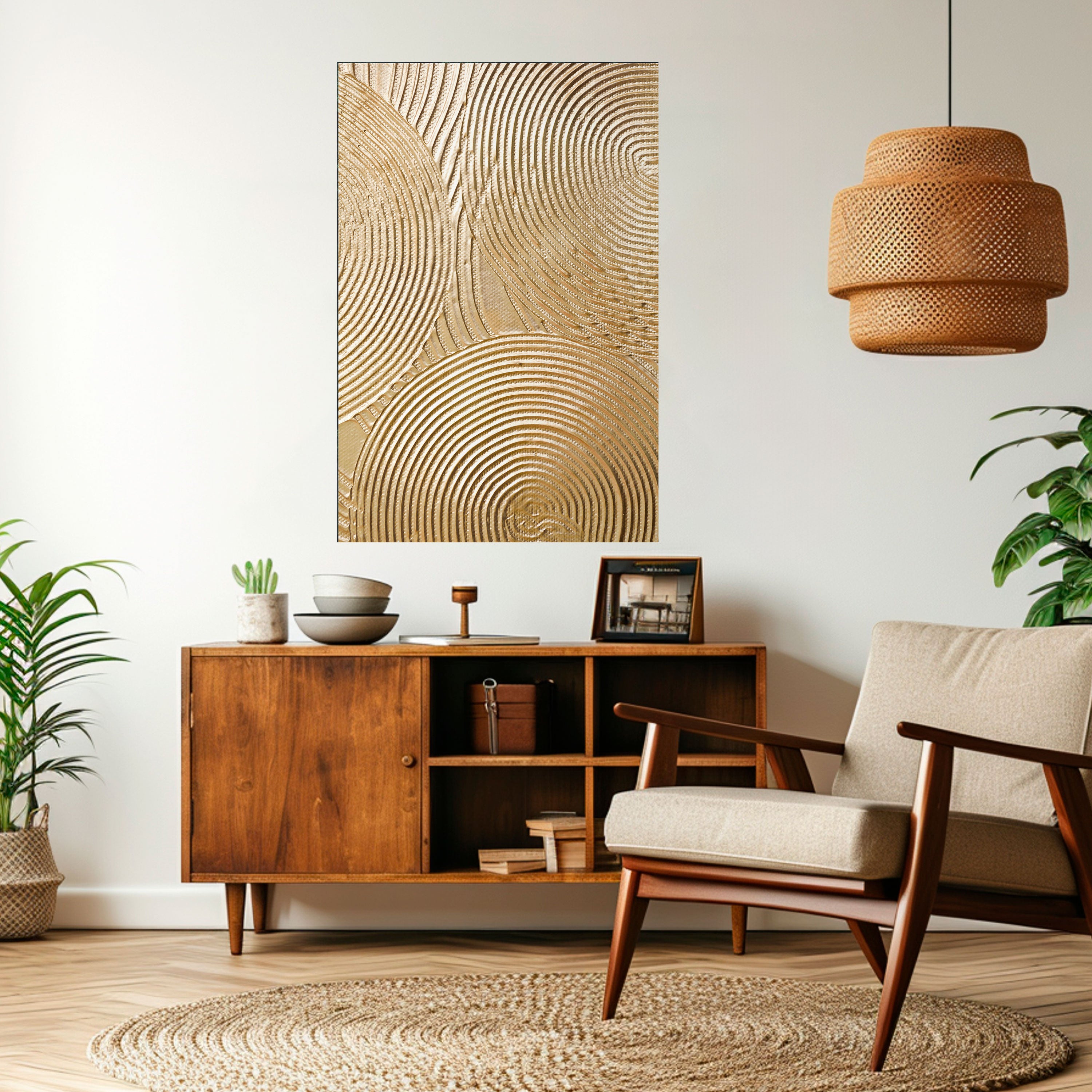 GOLDEN WAVES UNFOLD Naklejka/Plakat pionowy